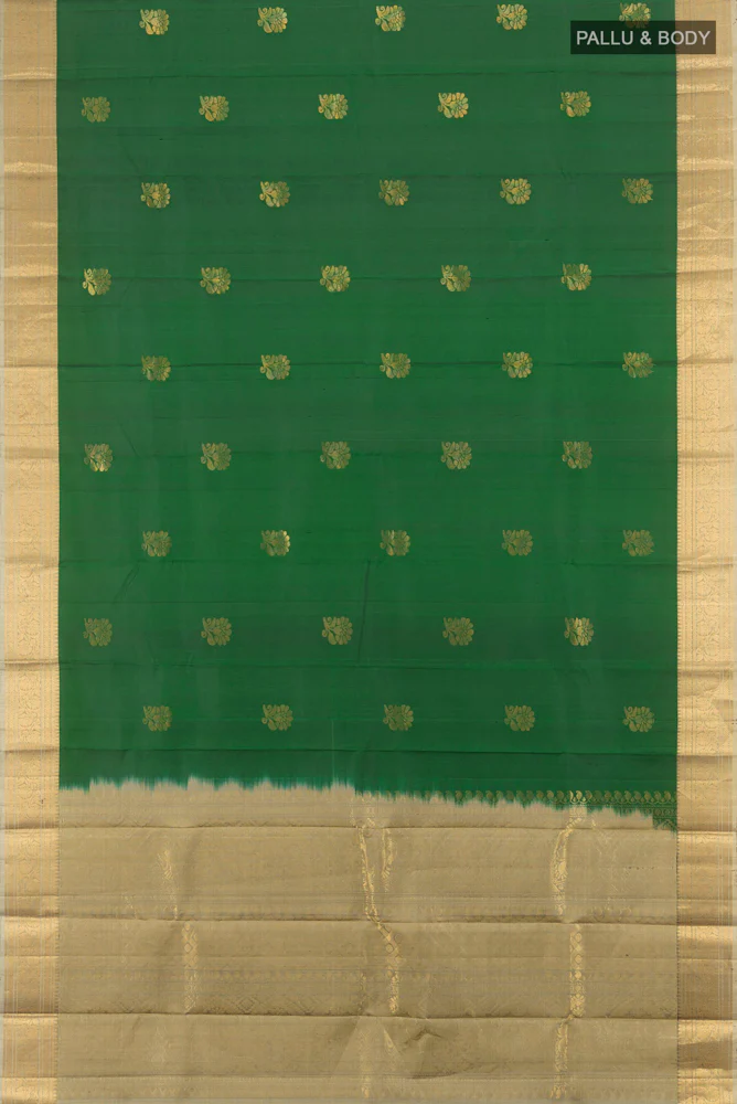 Green Kanjivaram Silk Saree - Image 5