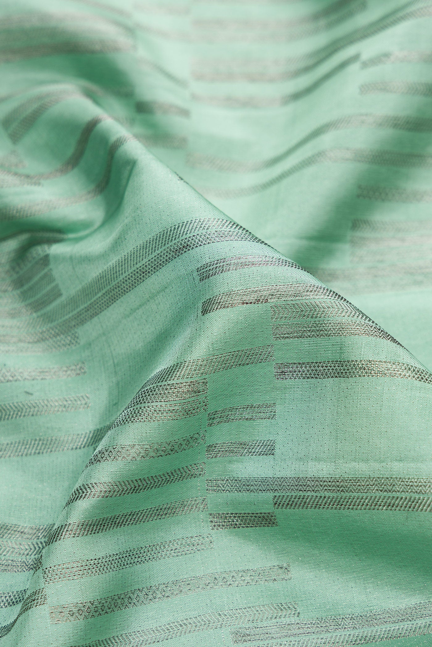 Mint Green Kanjivaram Silk Saree - Image 2