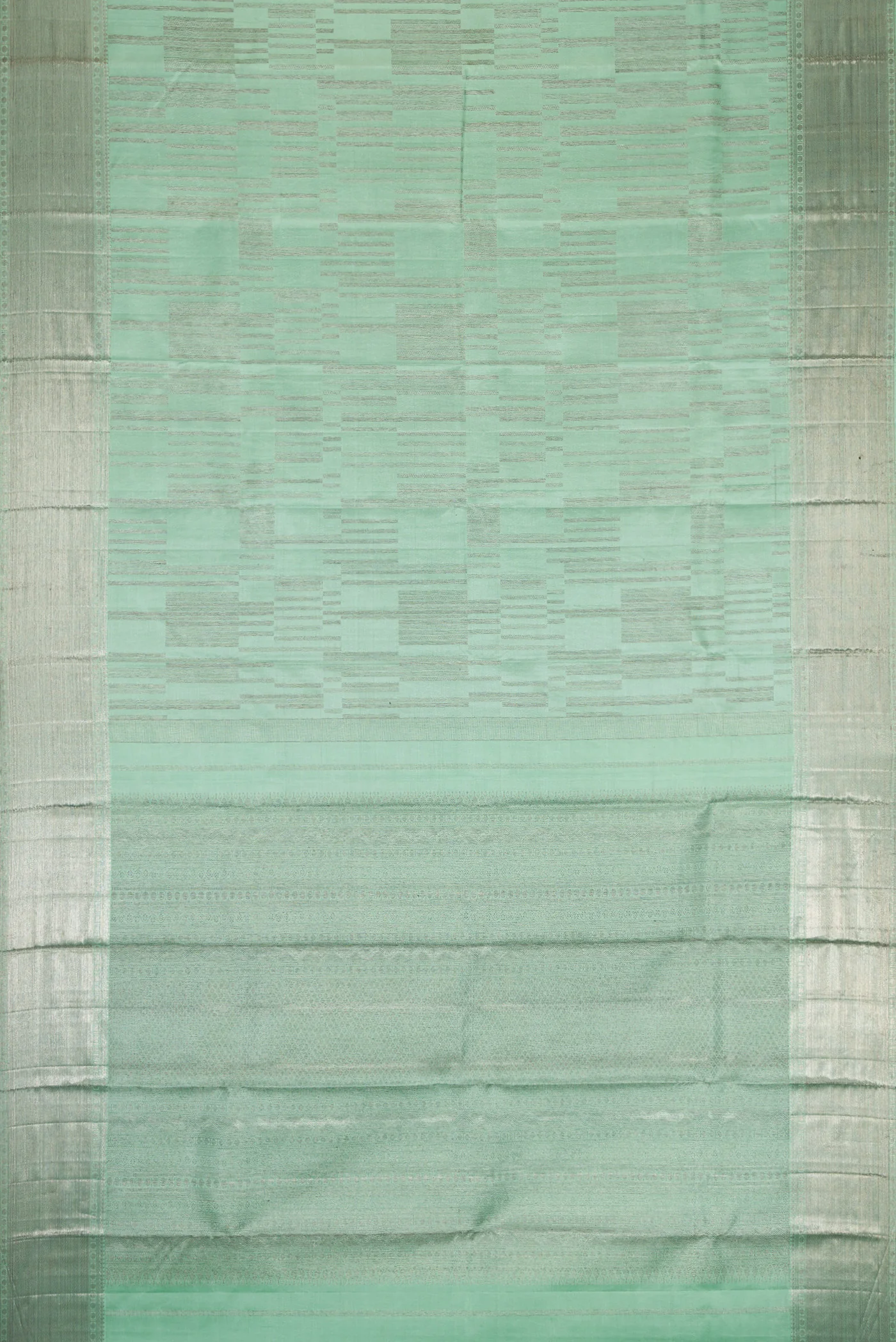 Mint Green Kanjivaram Silk Saree - Image 6