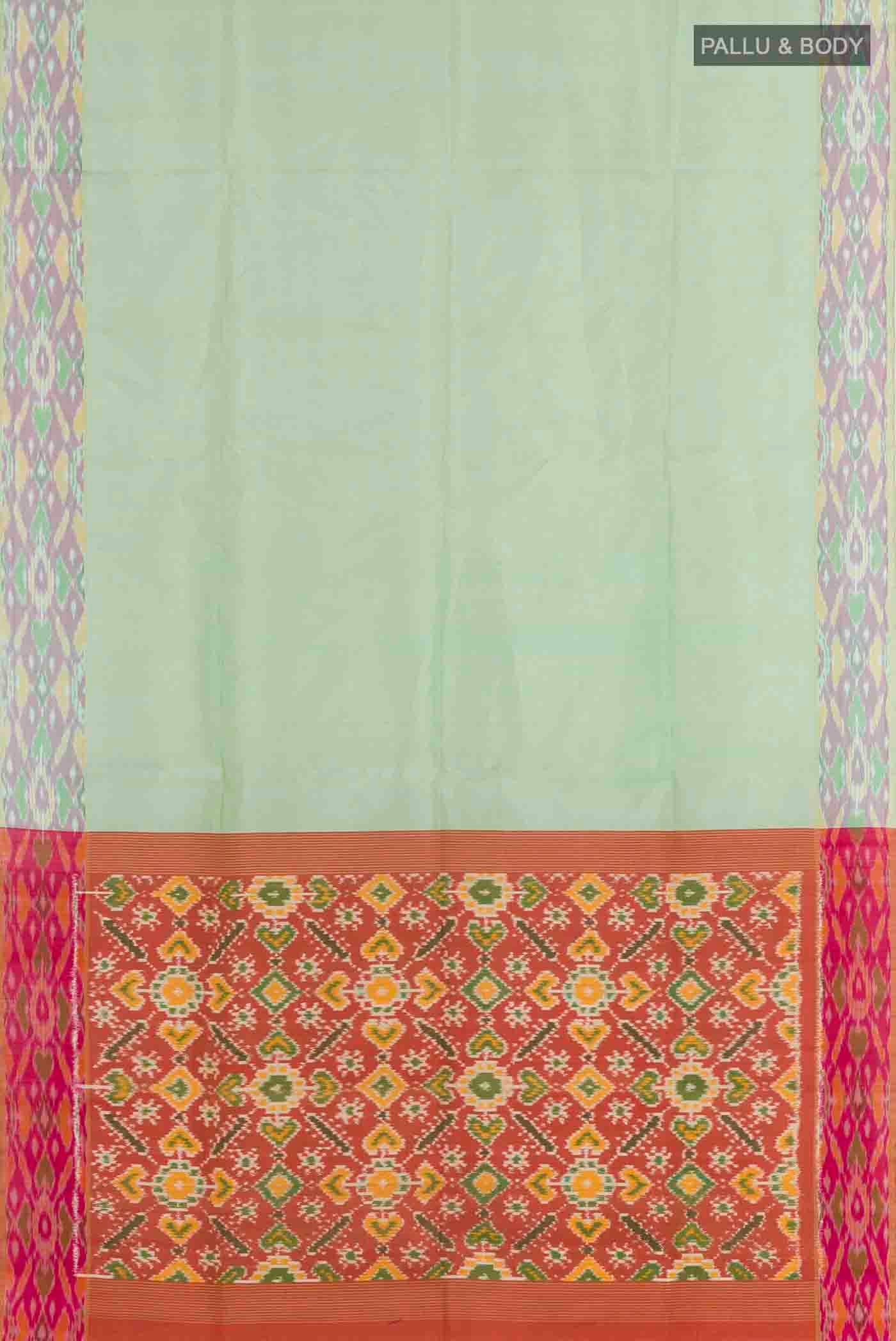 Mint Green Soft Silk Saree - Image 6