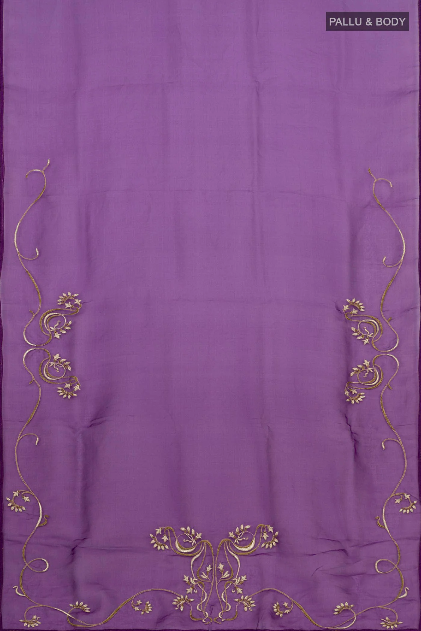 Mira-Violet Organza Silk Saree - Image 7