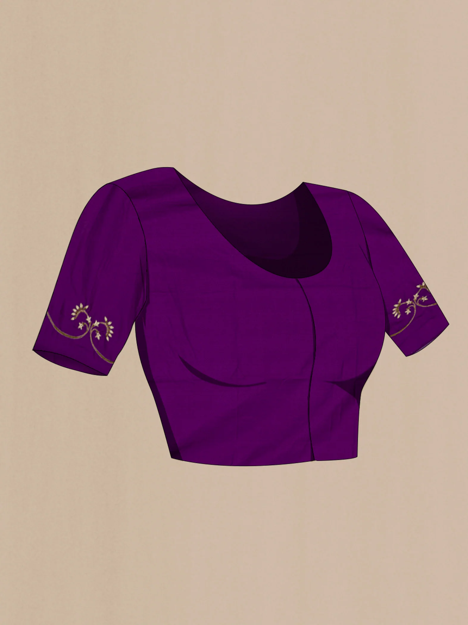 Mira-Violet Organza Silk Saree - Image 8