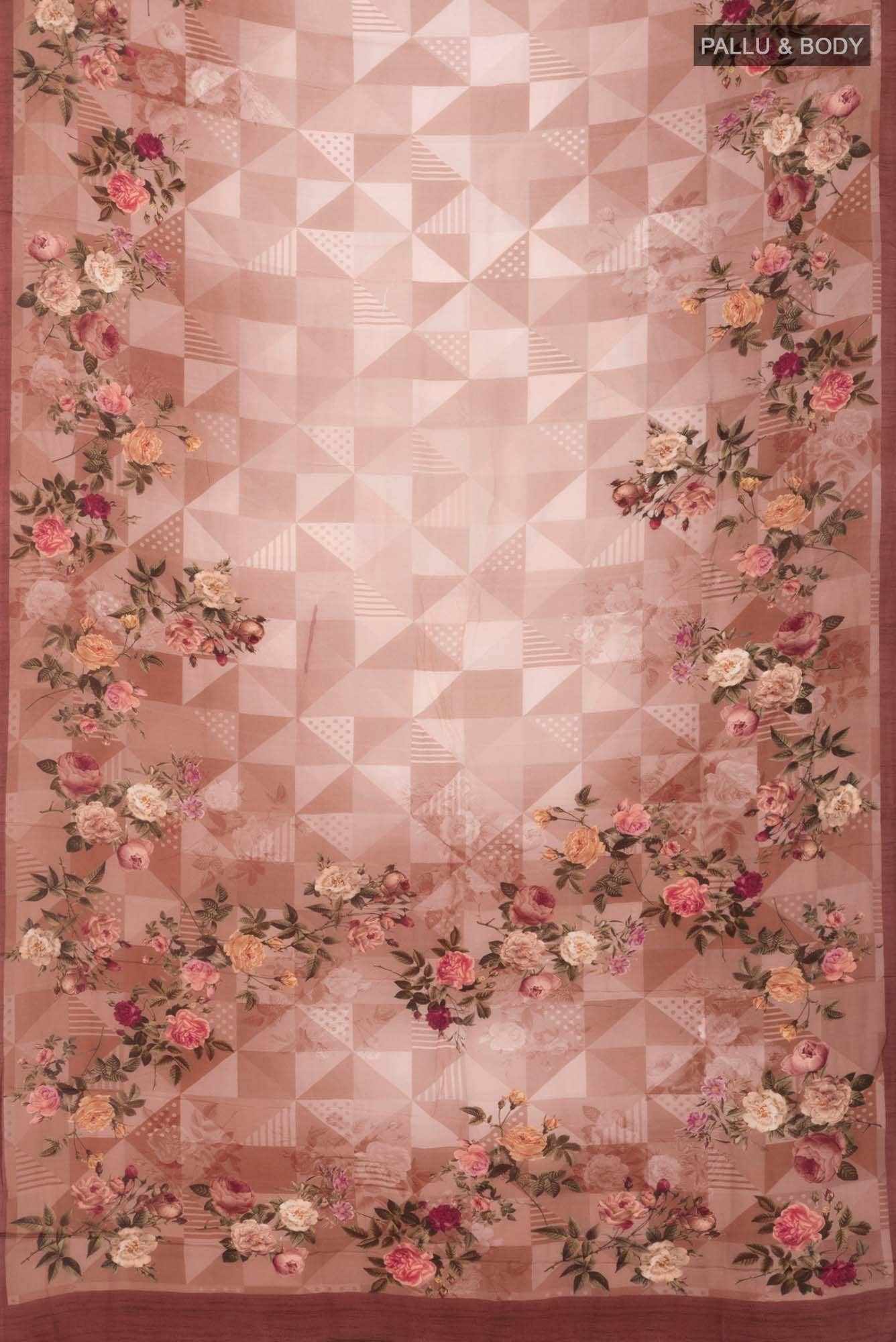 Multi Blended Viscose Crepe Saree - Image 2