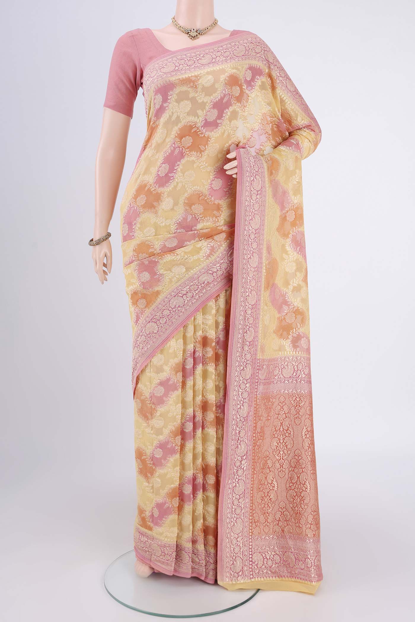 Multi Color Banarasi Georgette Saree