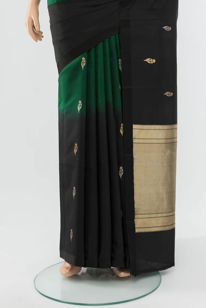 Multi Color Banarasi Katan Silk Saree - Image 3