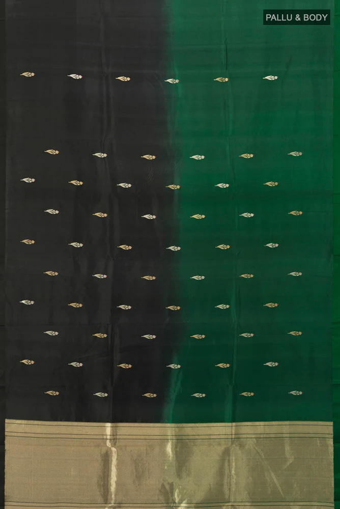 Multi Color Banarasi Katan Silk Saree - Image 5