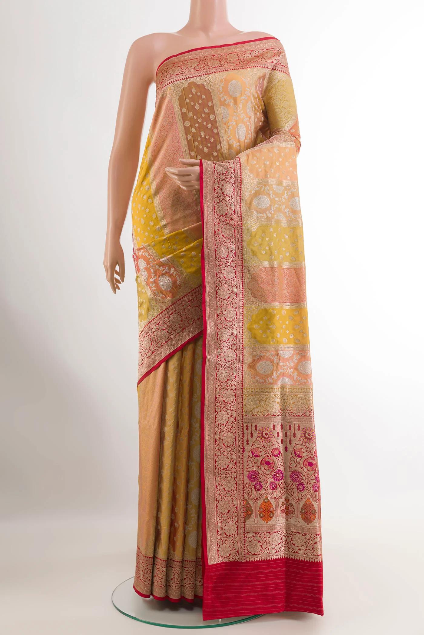 Multi Color Banarasi Silk Saree