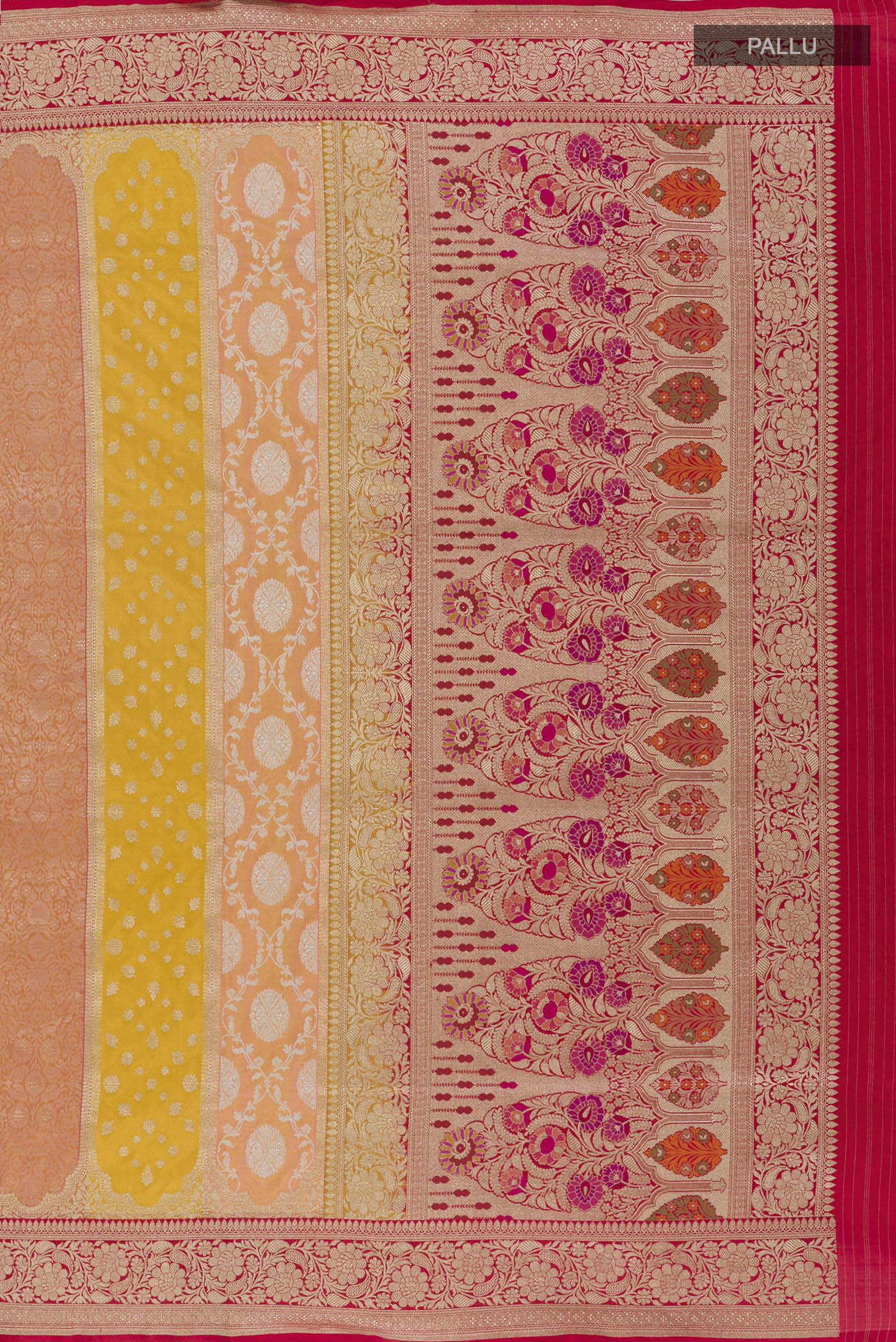 Multi Color Banarasi Silk Saree - Image 6