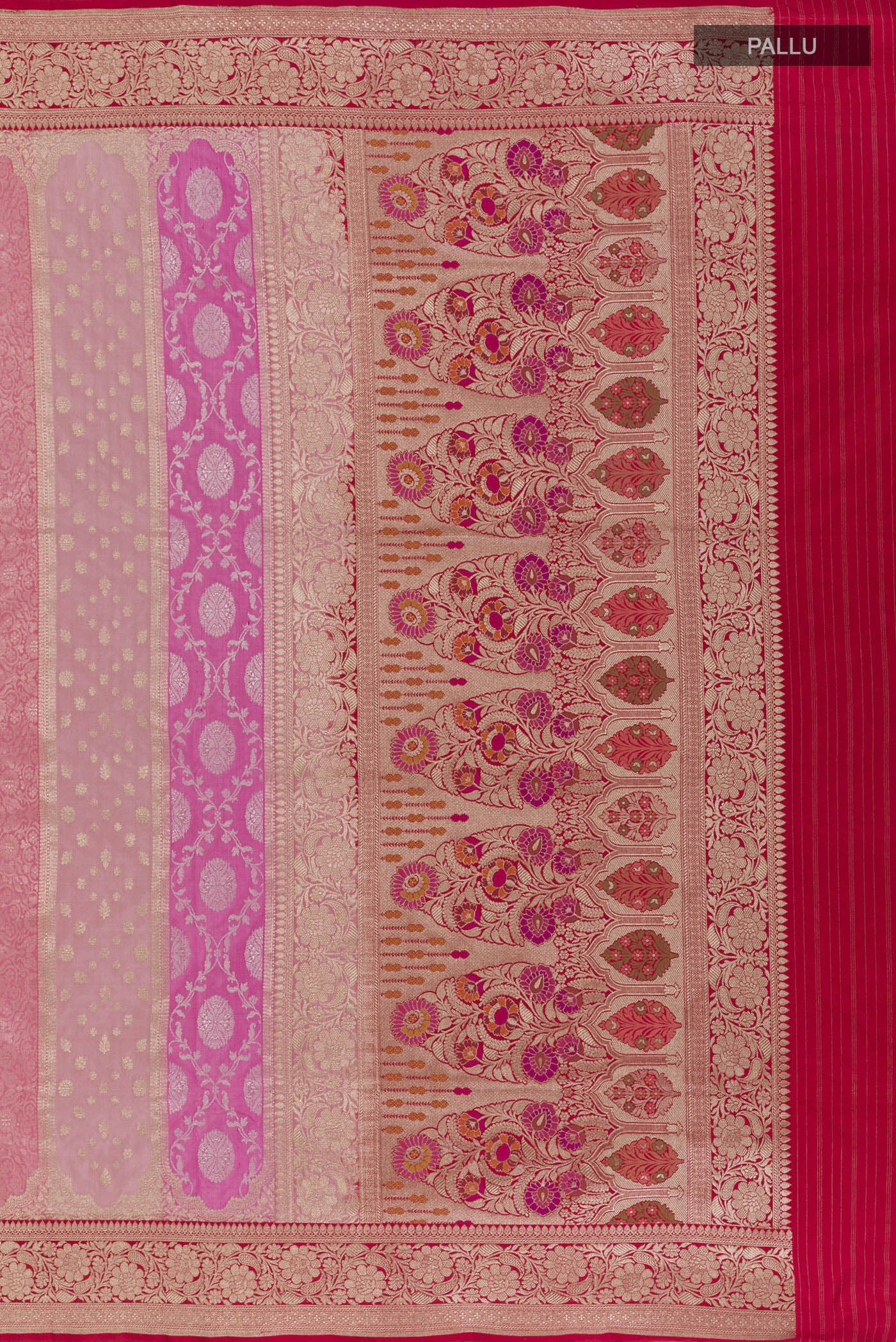 Multi Color Banarasi Silk Saree - Image 6