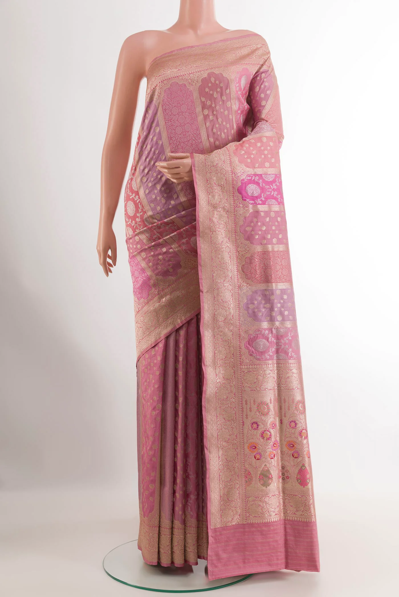 Multi Color Banarasi Silk Saree