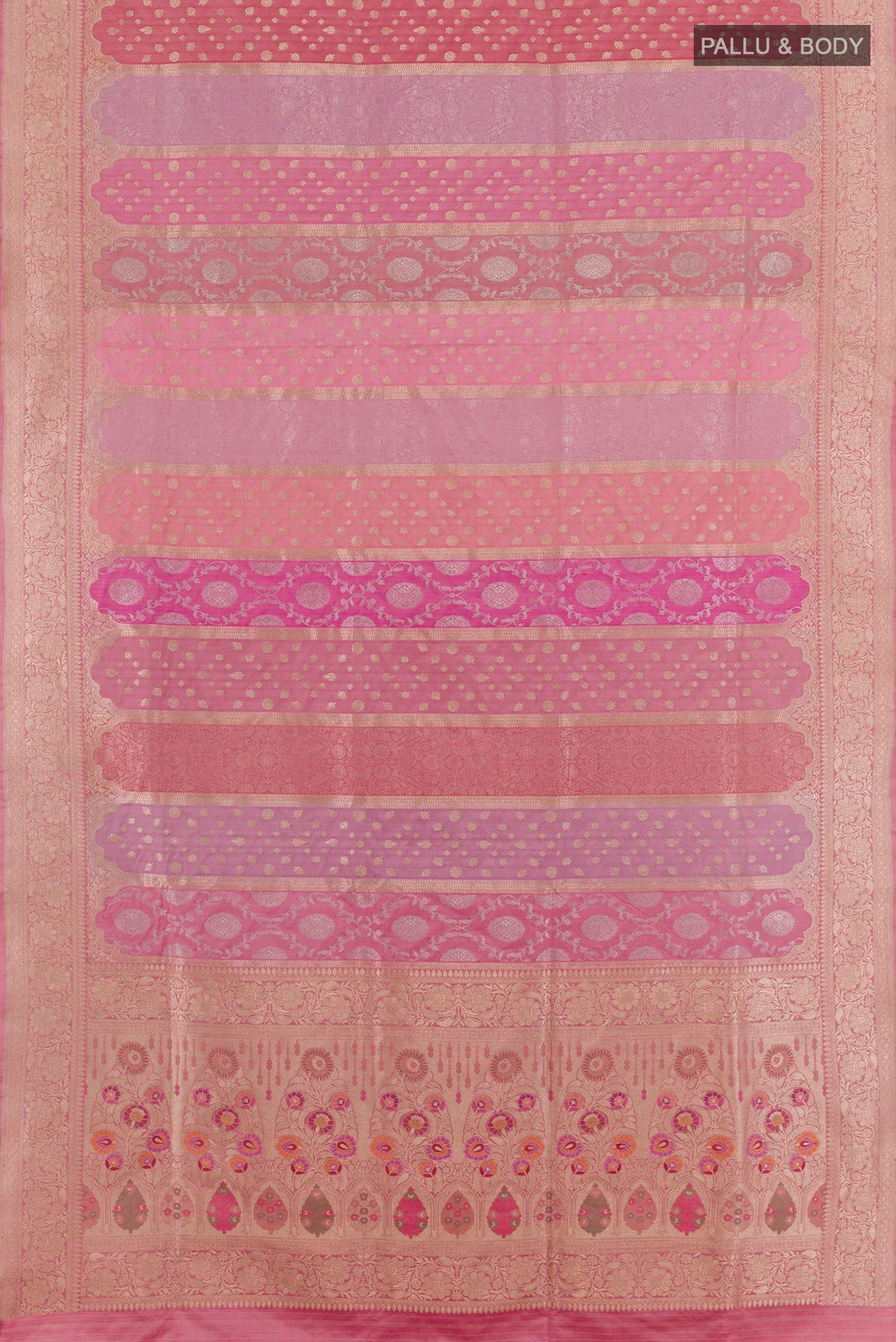 Multi Color Banarasi Silk Saree - Image 5