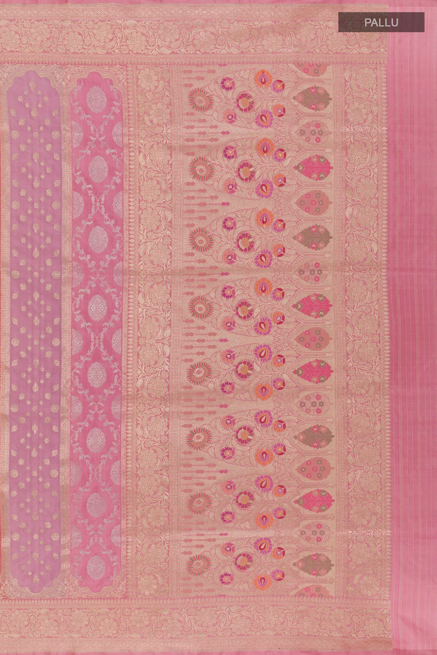 Multi Color Banarasi Silk Saree - Image 6