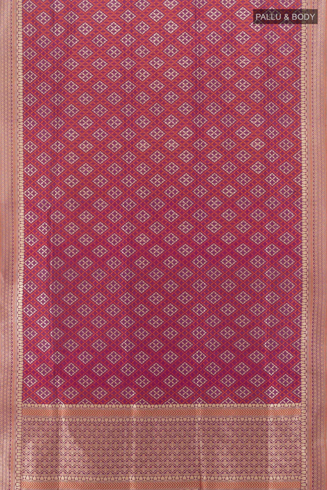 Purple Banarasi Silk Saree - Image 5