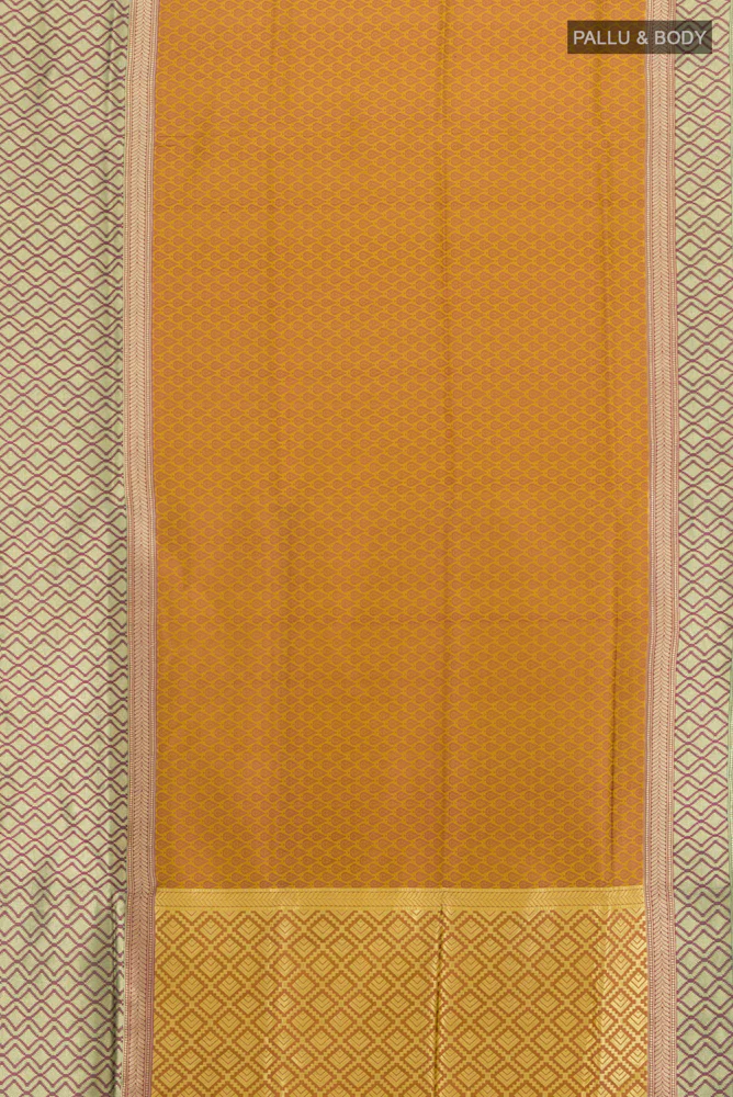 Yellow Banarasi Silk Saree - Image 5