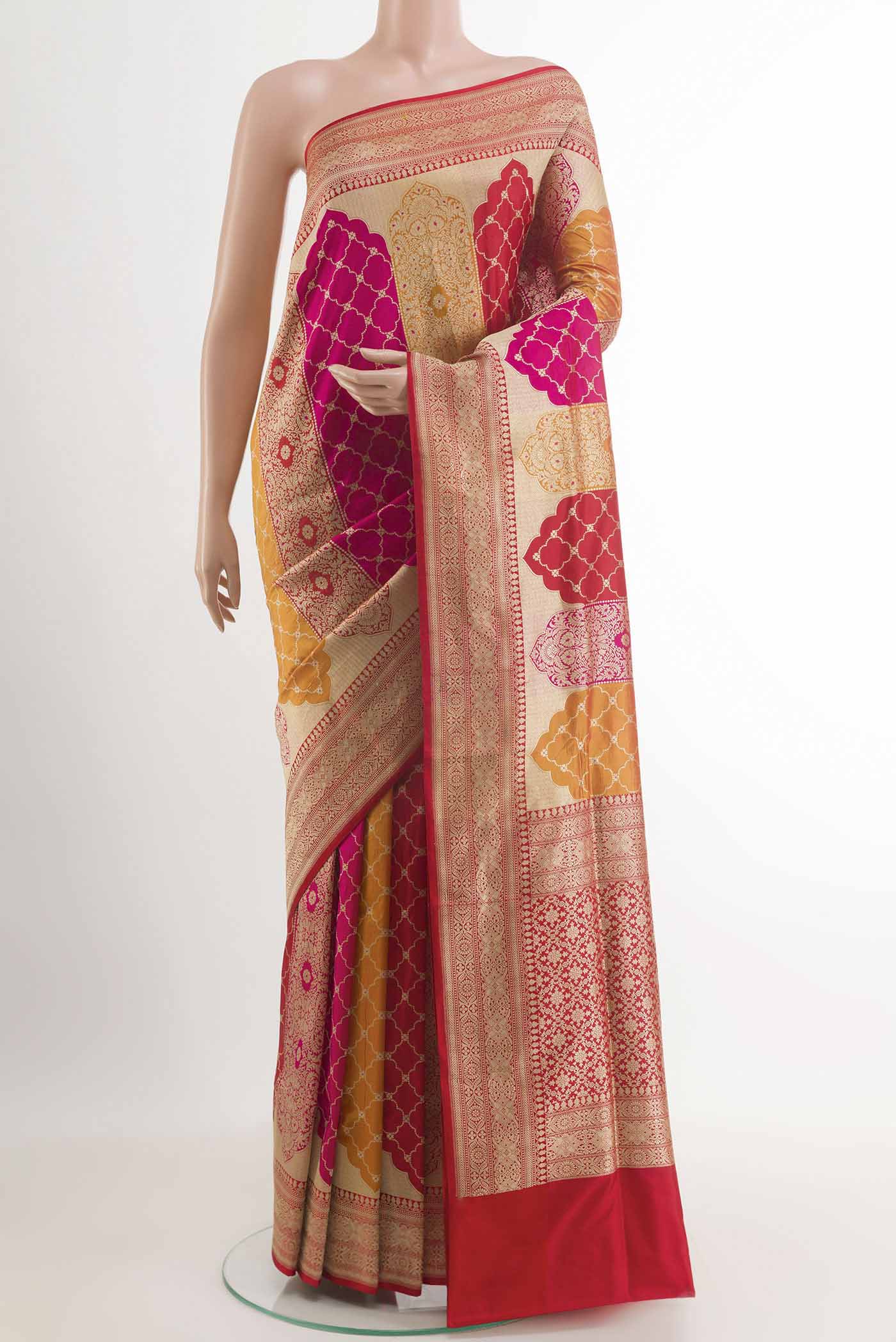 Multi Color Banarasi Silk Saree - Image 2