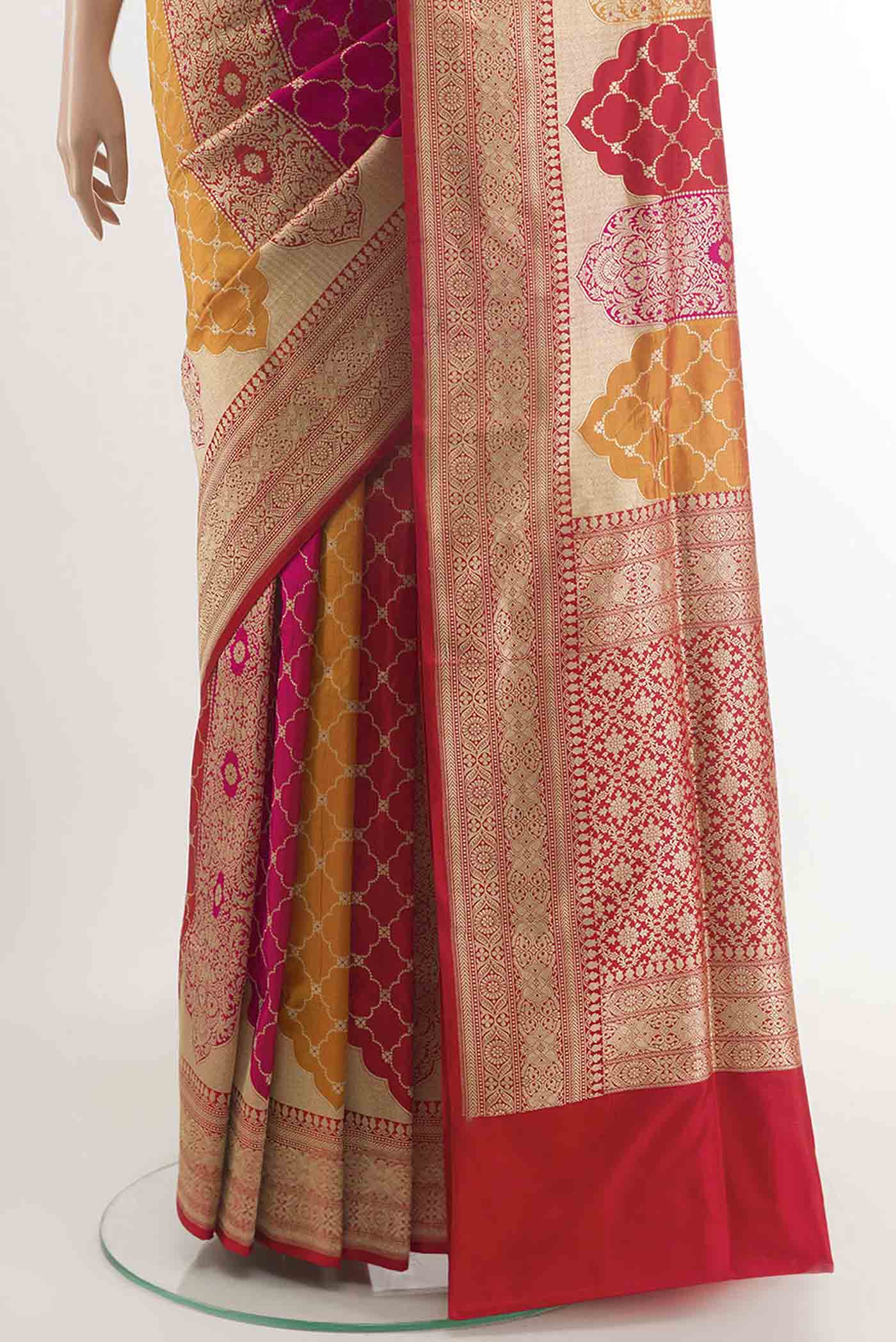 Multi Color Banarasi Silk Saree - Image 4