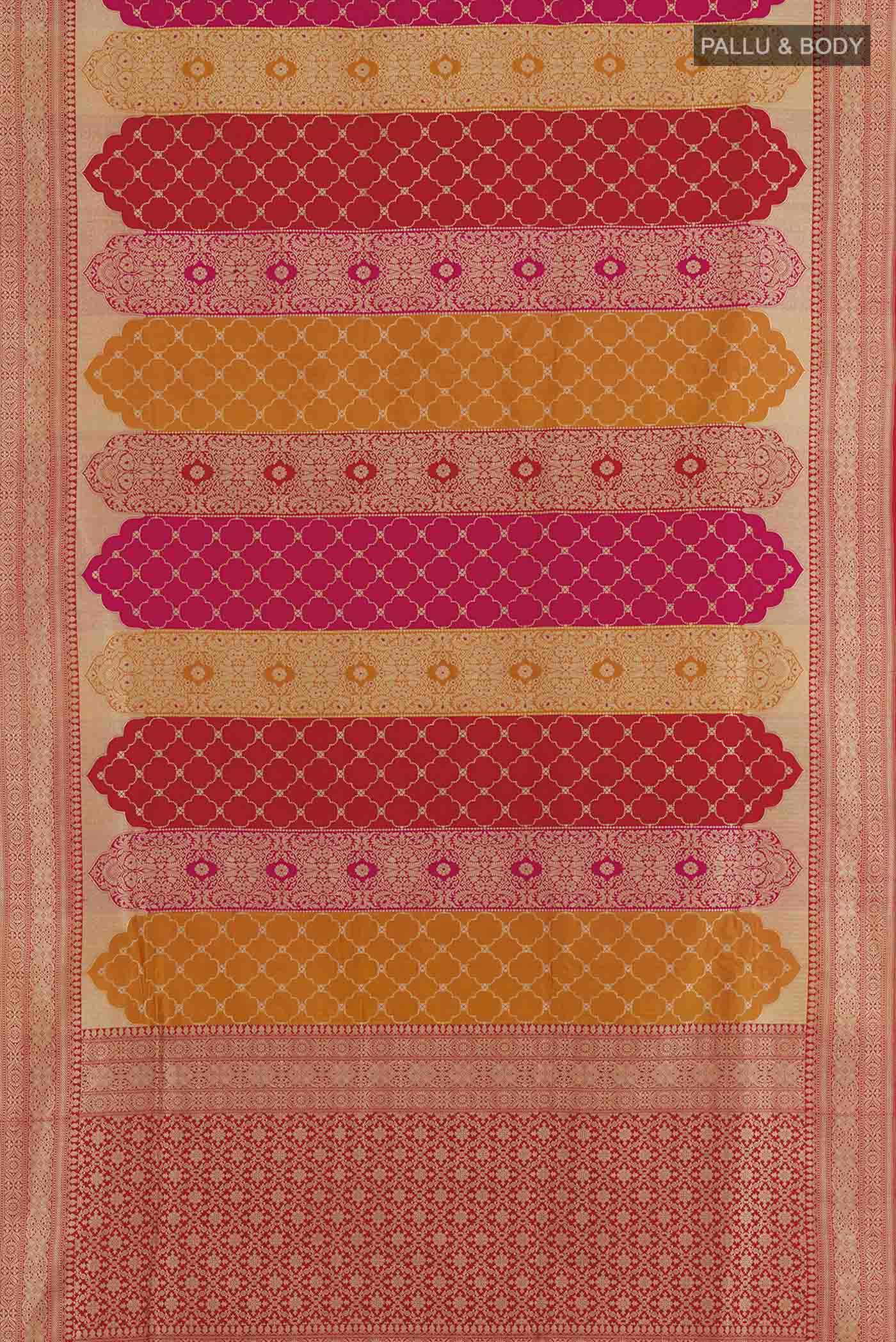 Multi Color Banarasi Silk Saree - Image 6