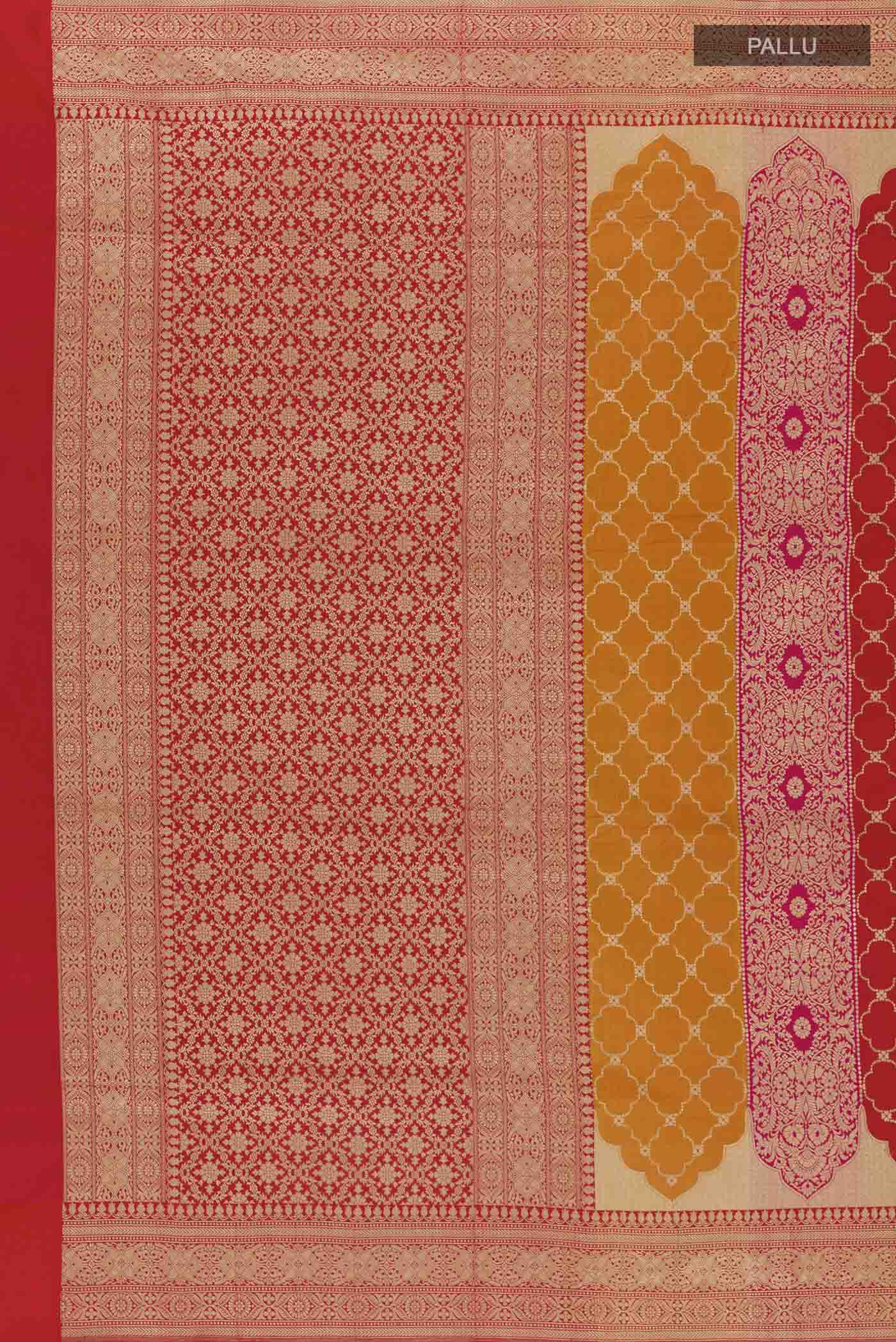 Multi Color Banarasi Silk Saree - Image 7