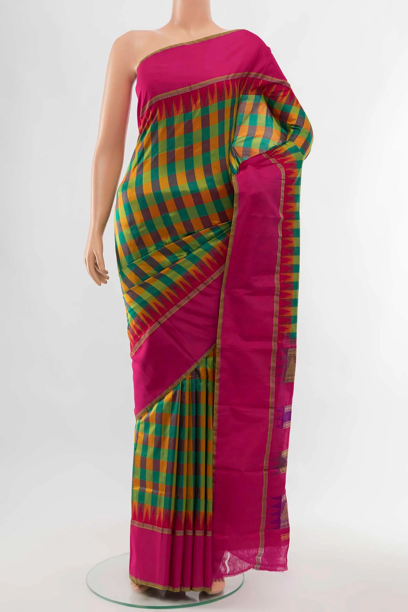 Multi Color Bangalore Silk - kadyal Saree