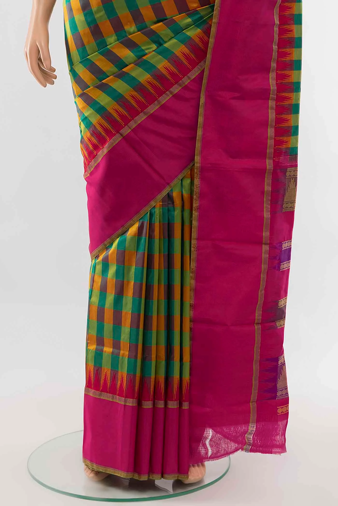 Multi Color Bangalore Silk - kadyal Saree - Image 3