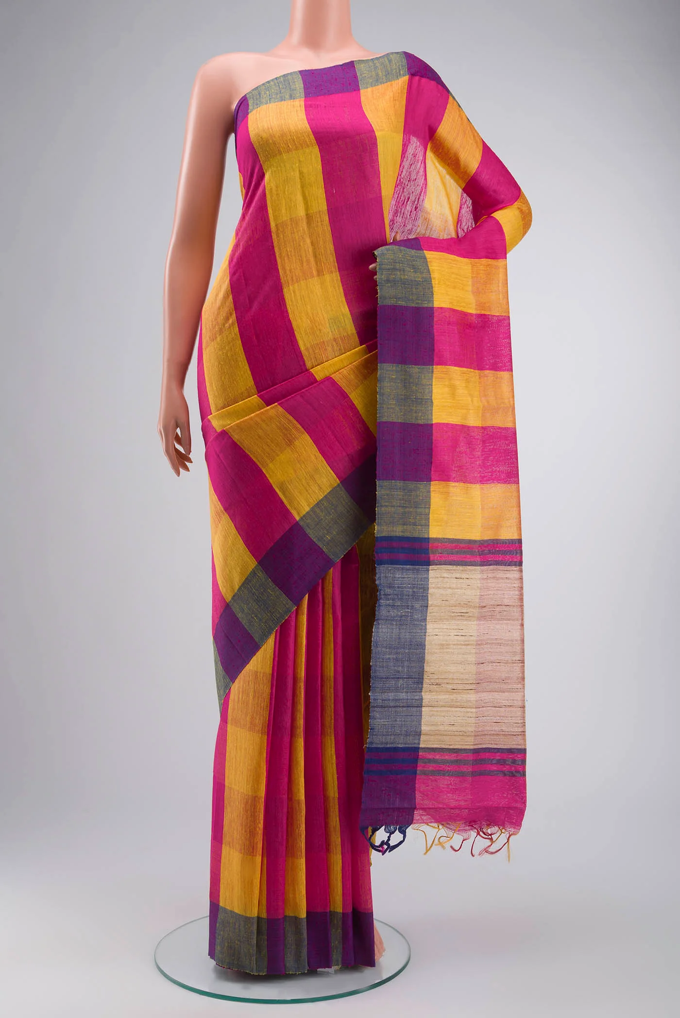 Multi Color Bhagalpuri Tussar Silk Saree