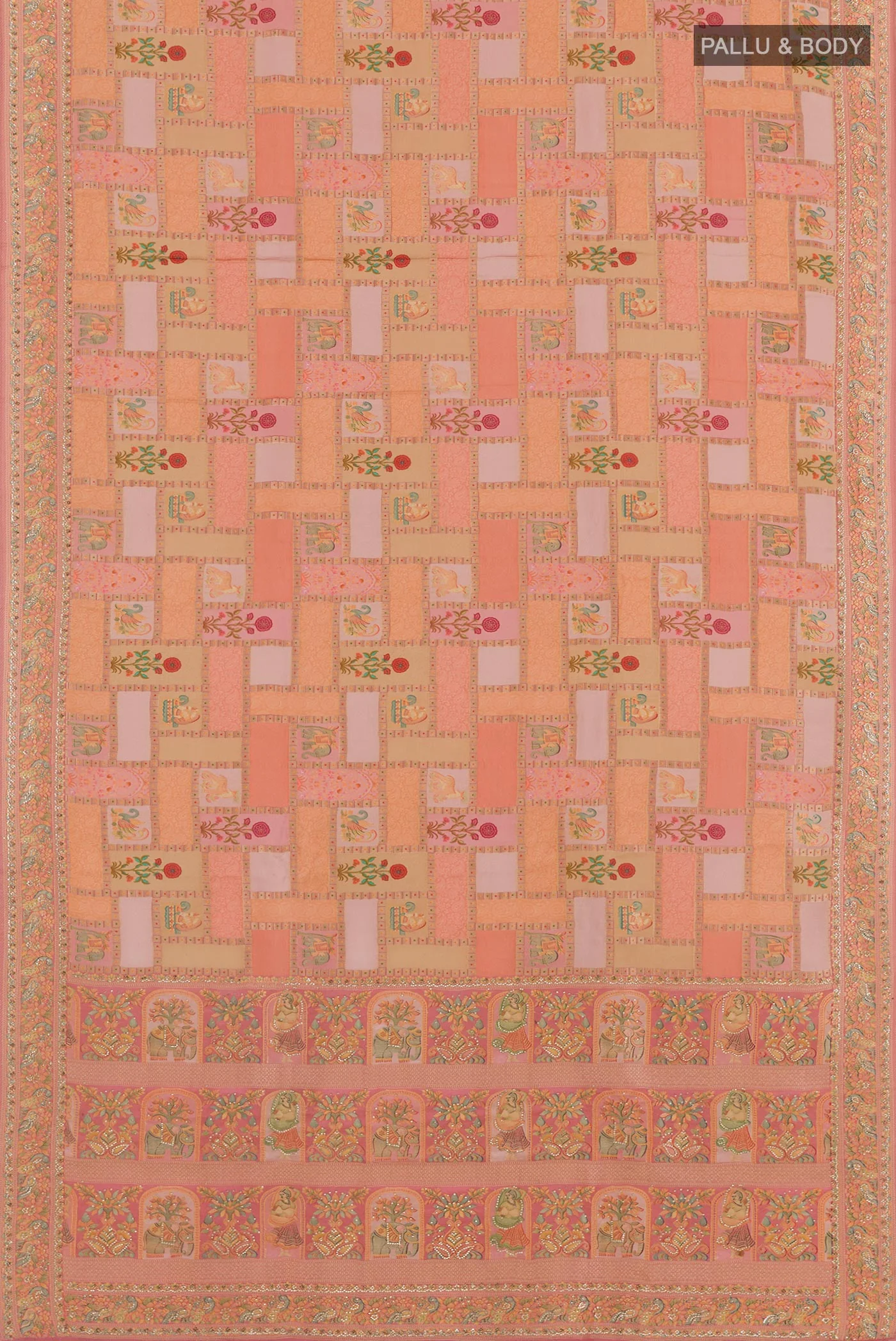 Multi Color Blended Art Silk Saree - Image 3