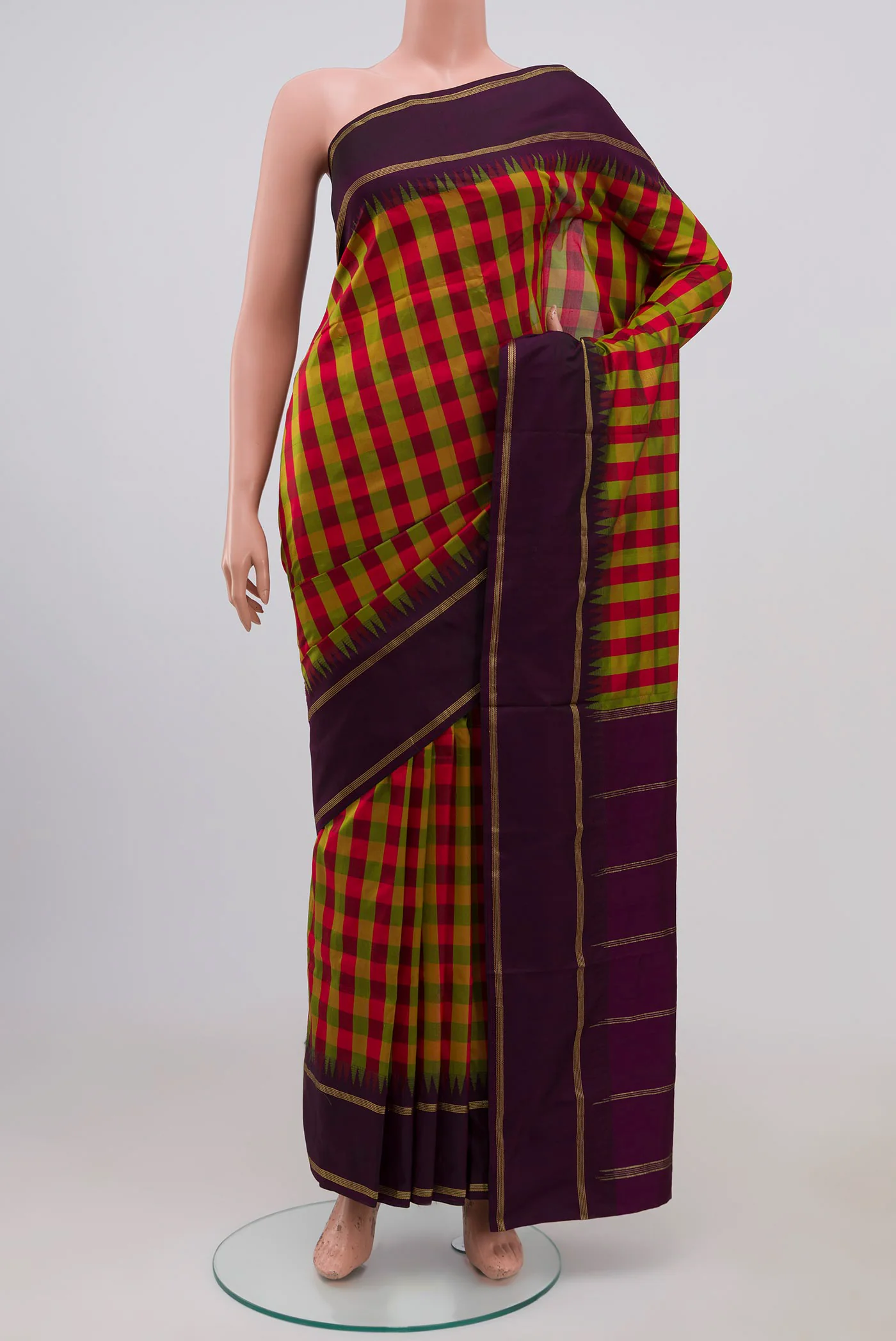 Multi Color Blended Bangalore Silk Saree
