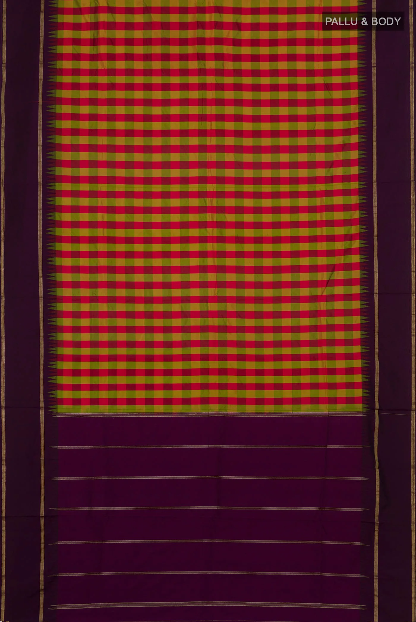 Multi Color Blended Bangalore Silk Saree - Image 5