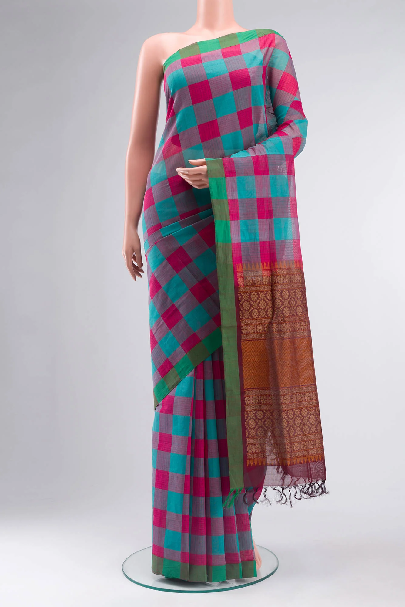 Multi Color Coimbatore Cotton Saree