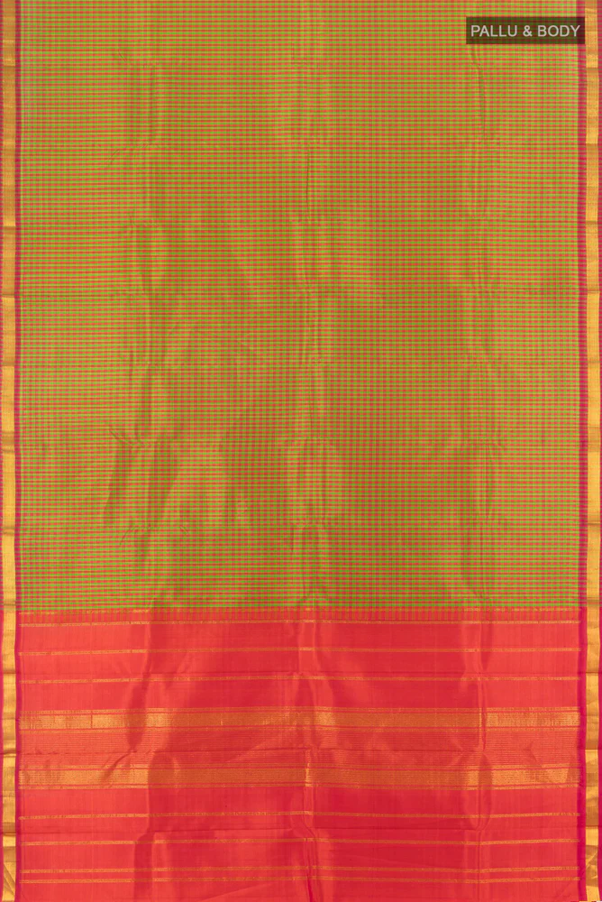 Multi Color Kanchipuram Silk Saree - Image 5