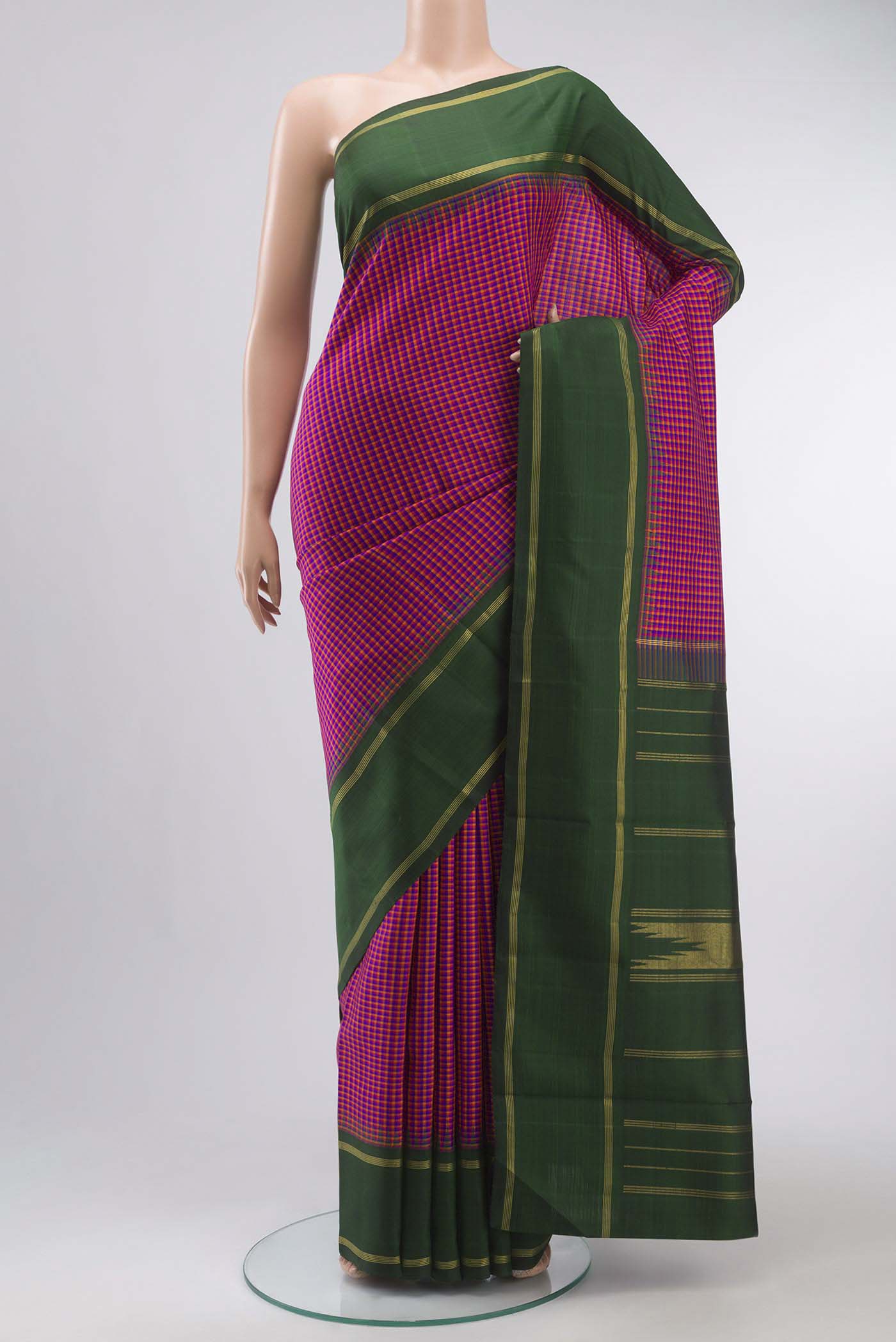 Multi Color Kanchipuram Silk Saree