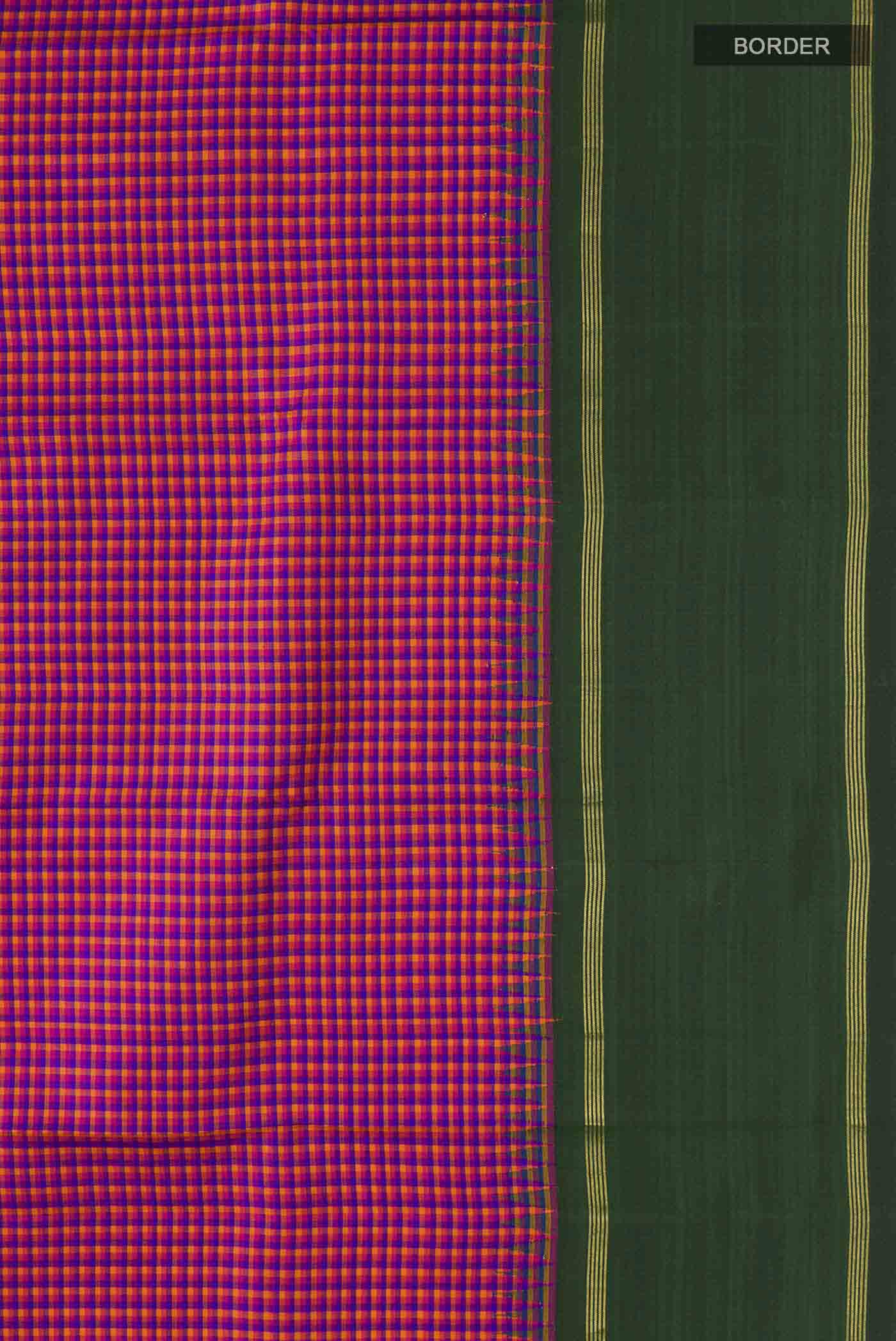 Multi Color Kanchipuram Silk Saree - Image 3