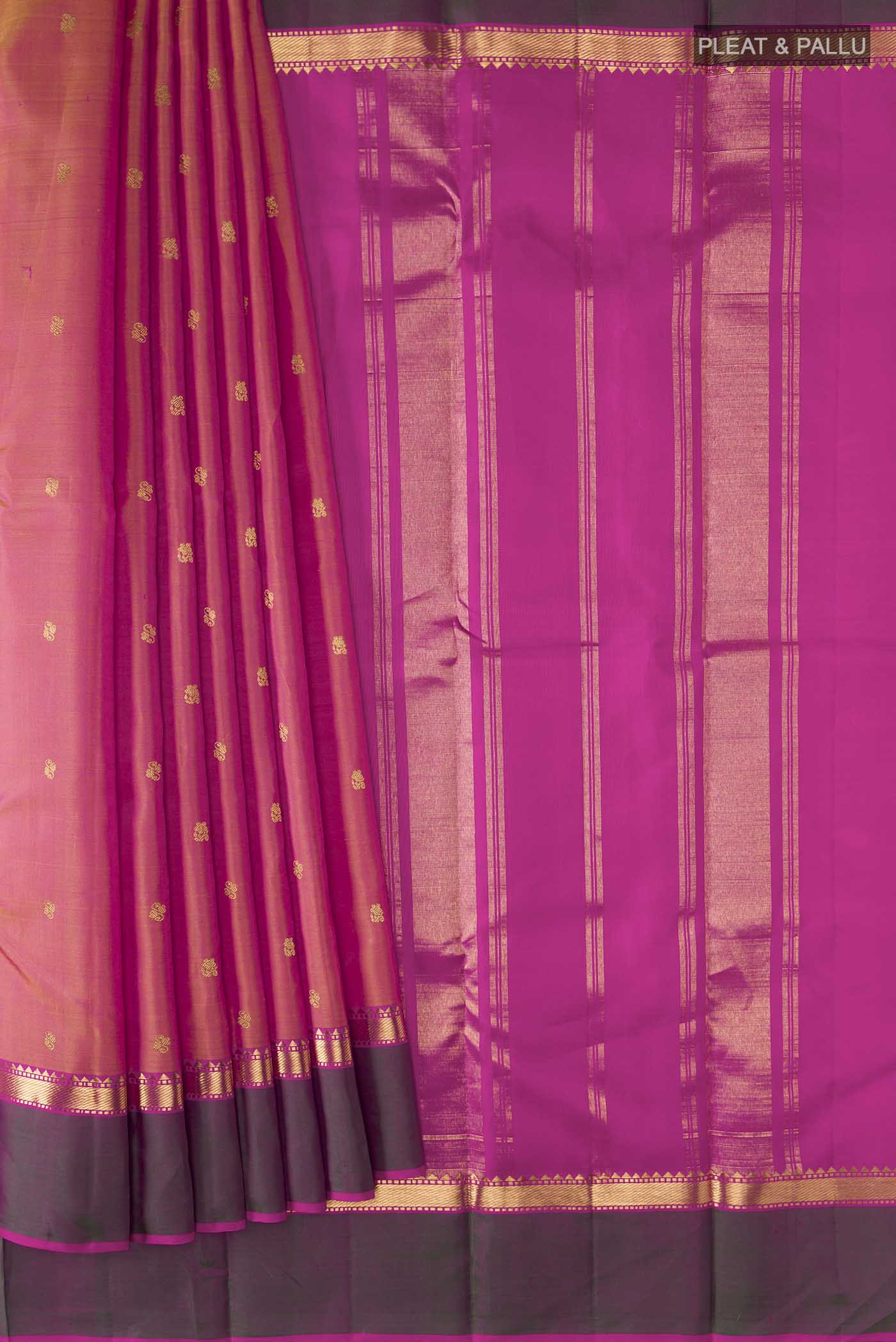Multi Color Kanjivaram Silk Saree - Image 4