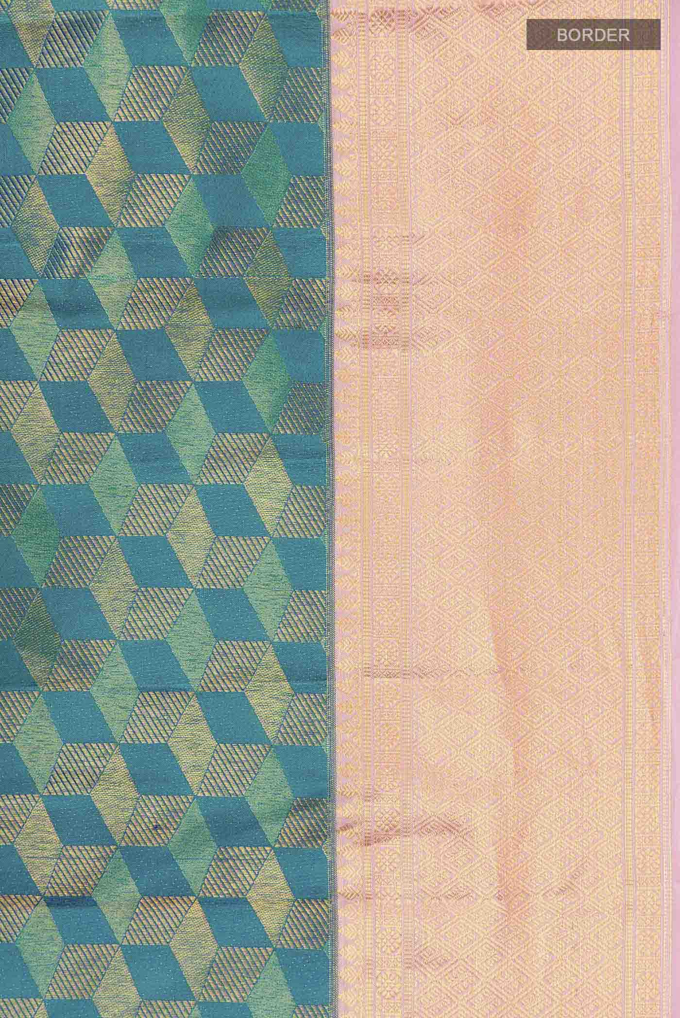 Multi Color Kanchipuram Silk Saree - Image 3