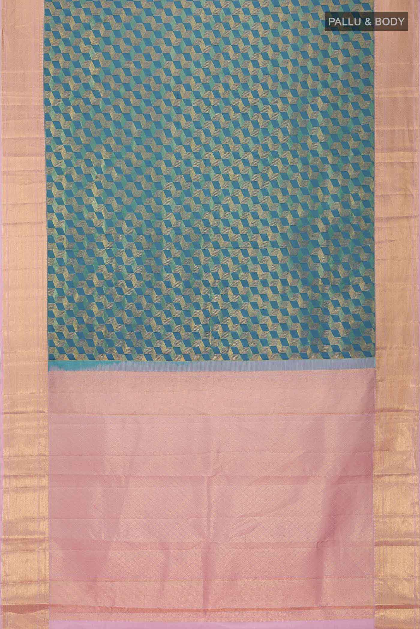 Multi Color Kanchipuram Silk Saree - Image 6