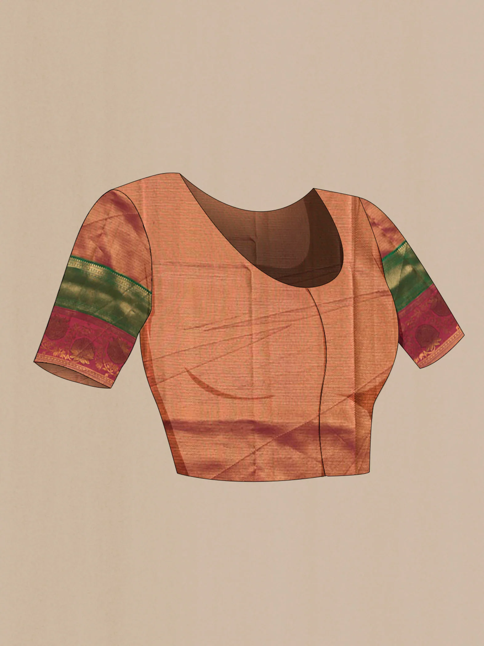 Multi Color Kanjivaram Silk Saree - Image 5
