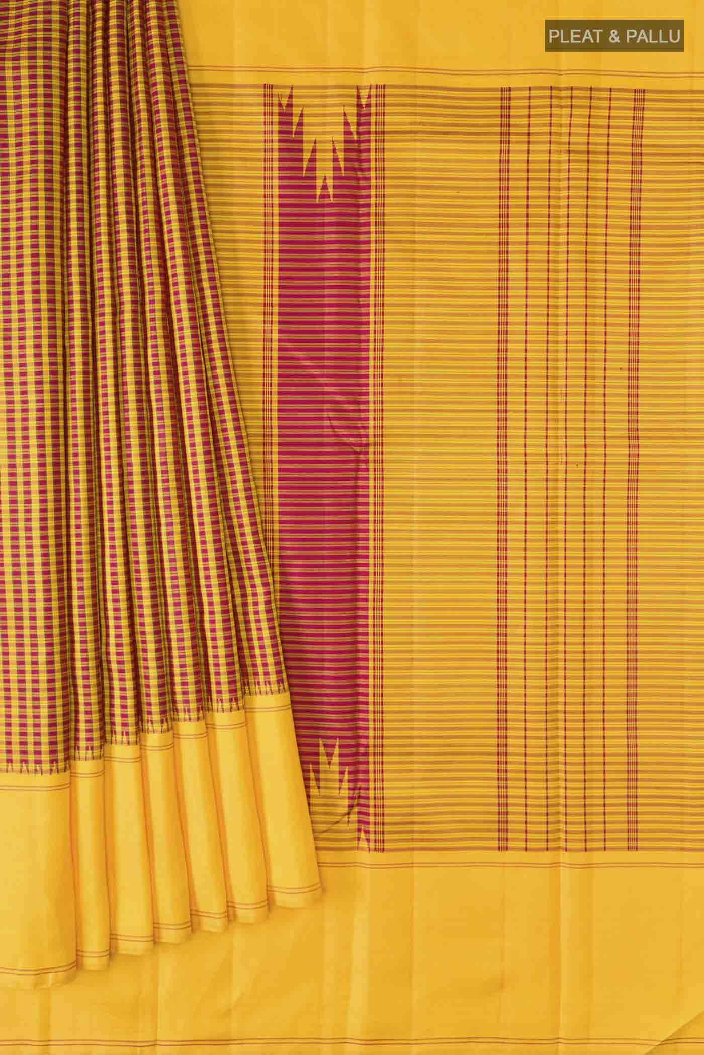 Multi Color Kanchipuram Silk Saree - Image 4
