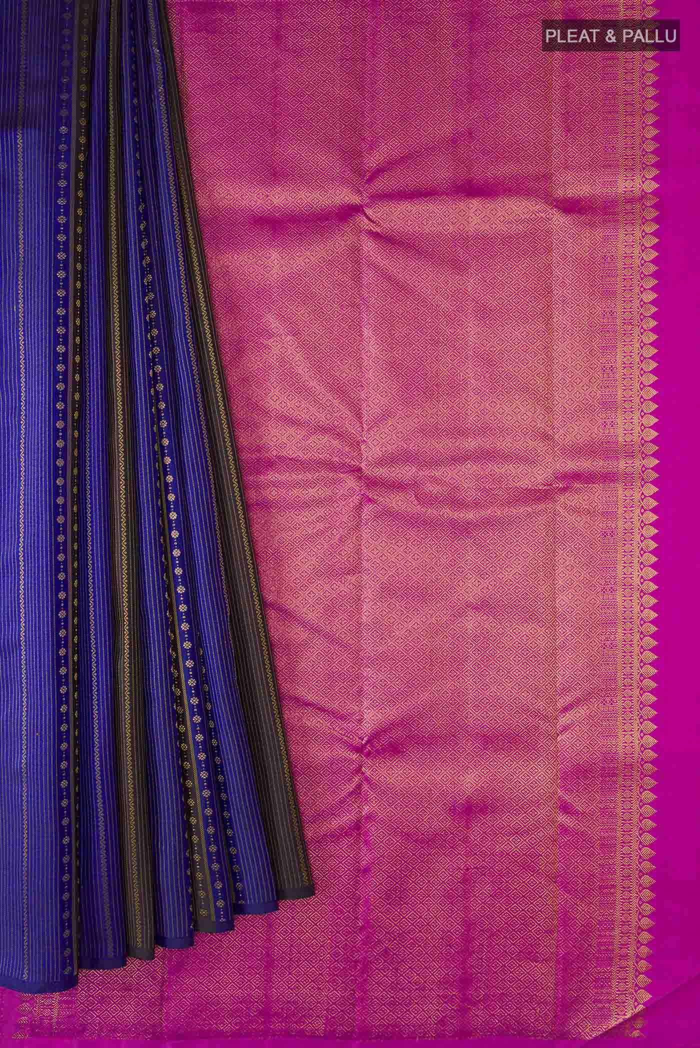 Multi Color Kanjivaram Silk Saree - Image 4