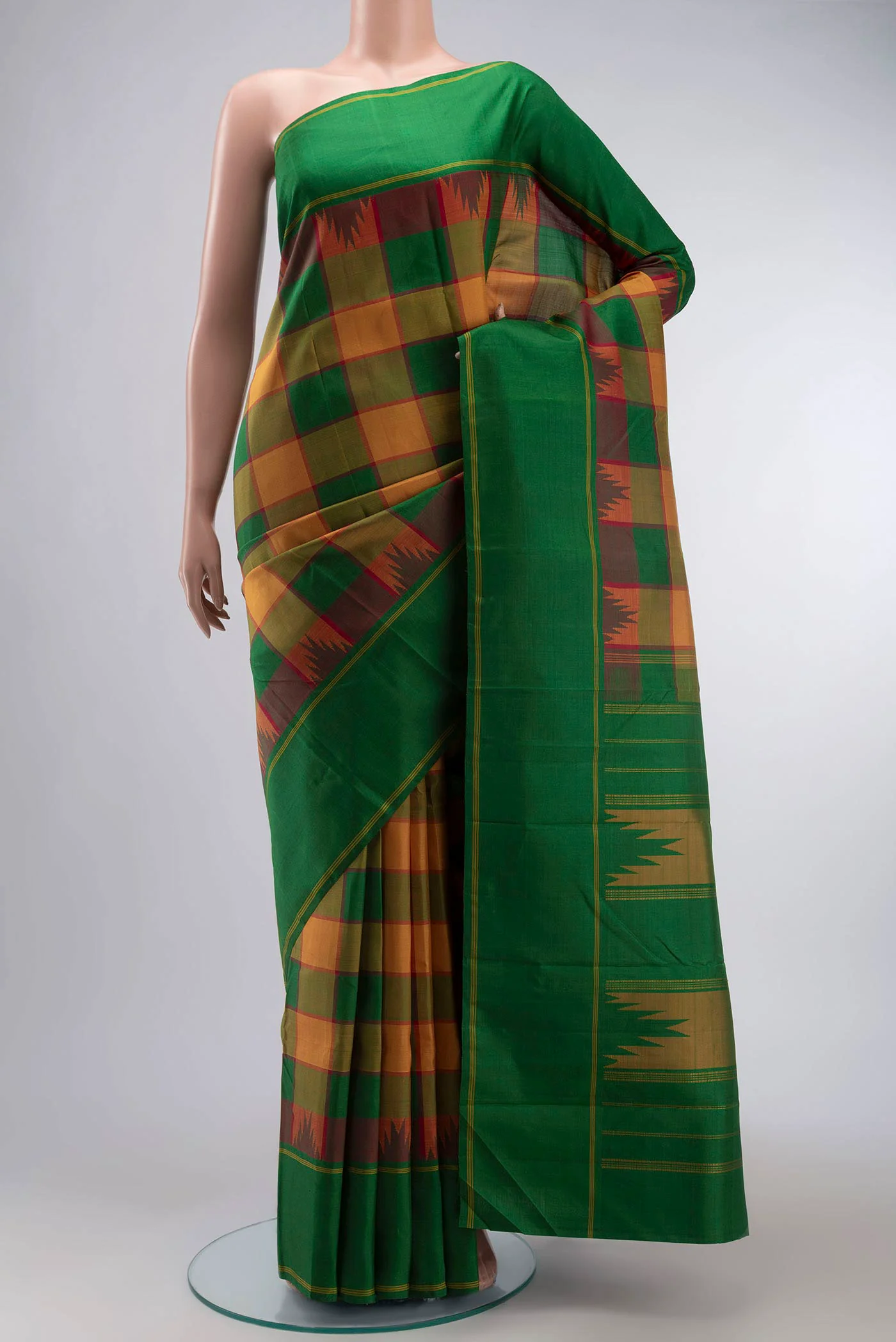 Multi Color Kanchipuram Silk Saree