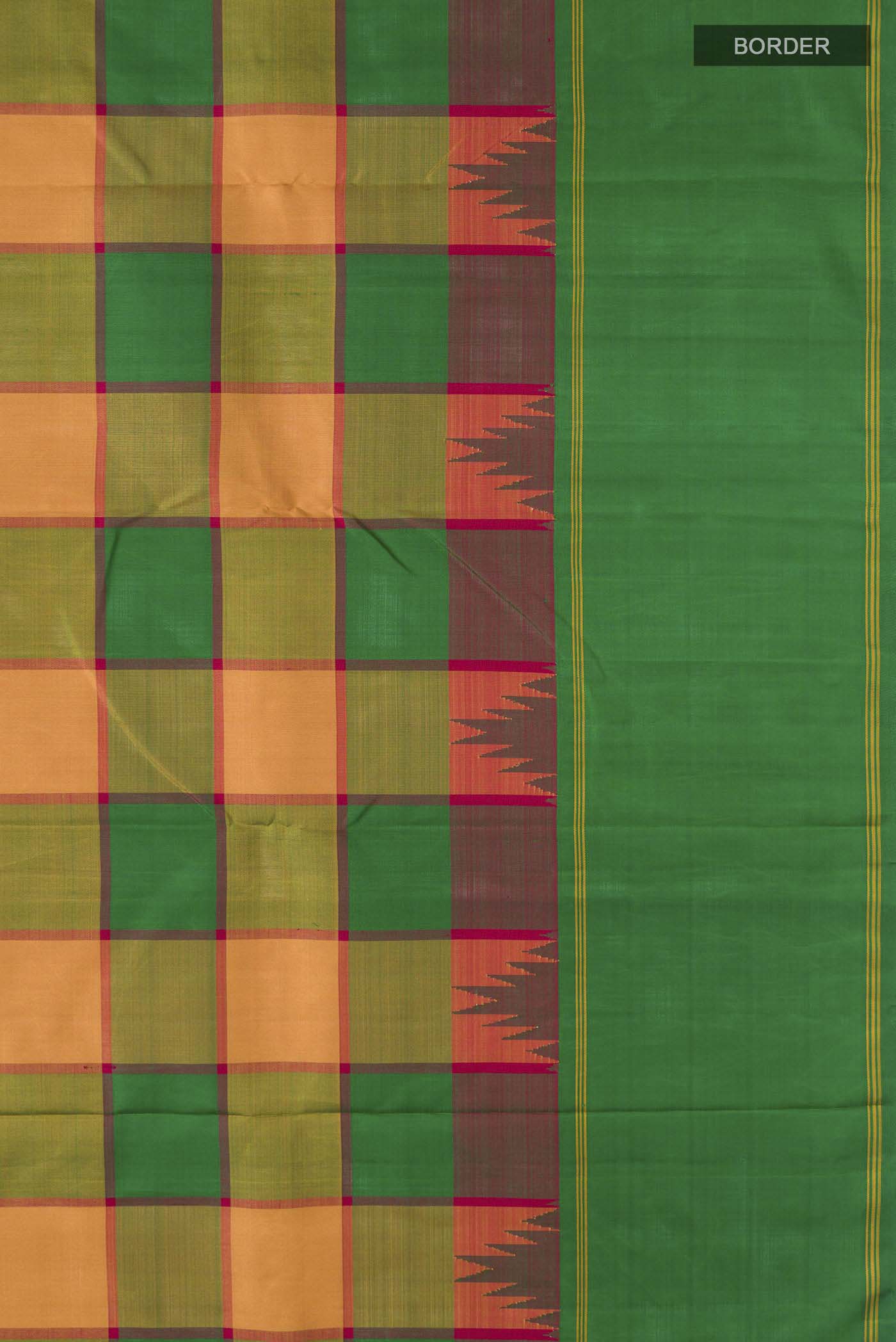 Multi Color Kanchipuram Silk Saree - Image 3