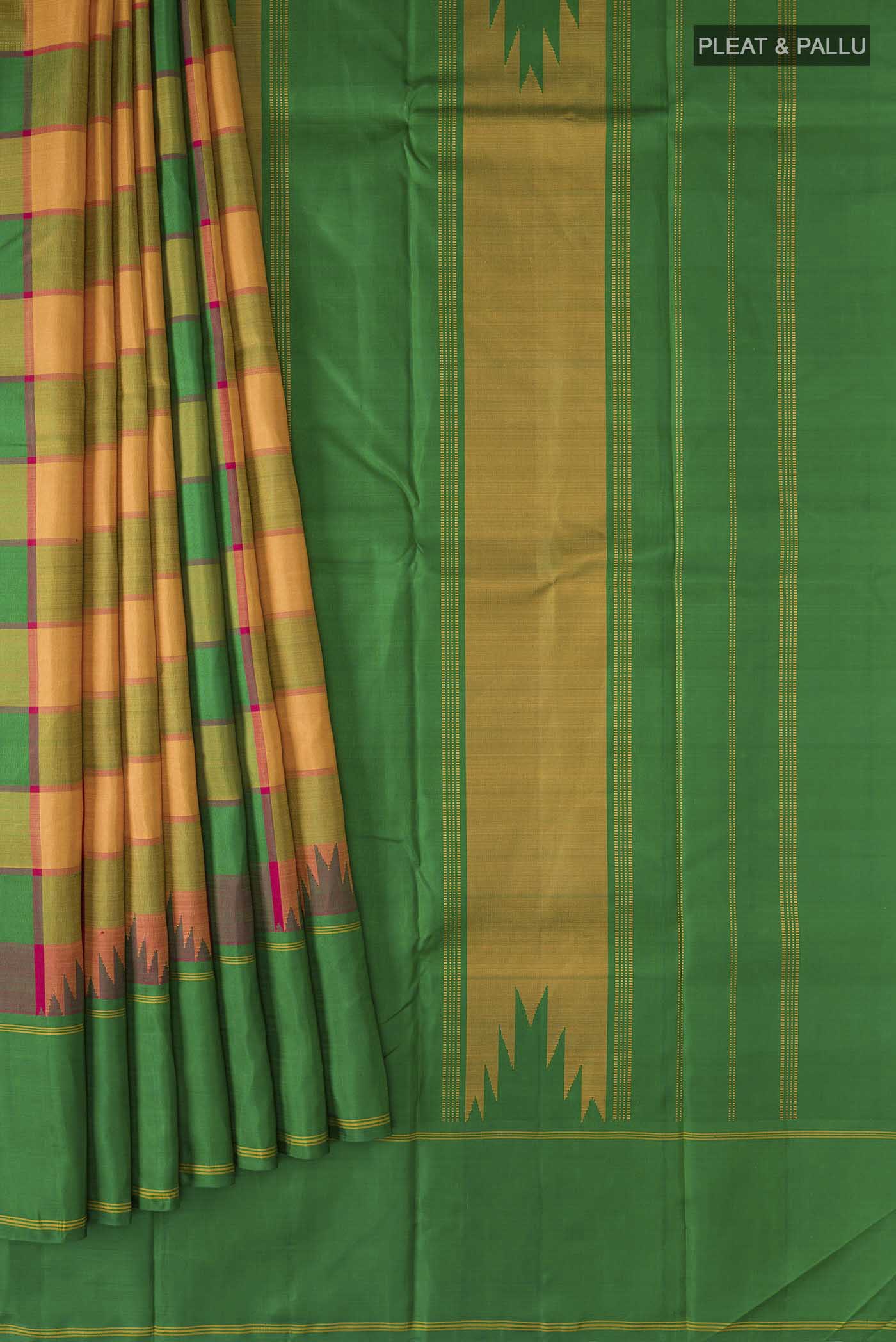 Multi Color Kanchipuram Silk Saree - Image 4