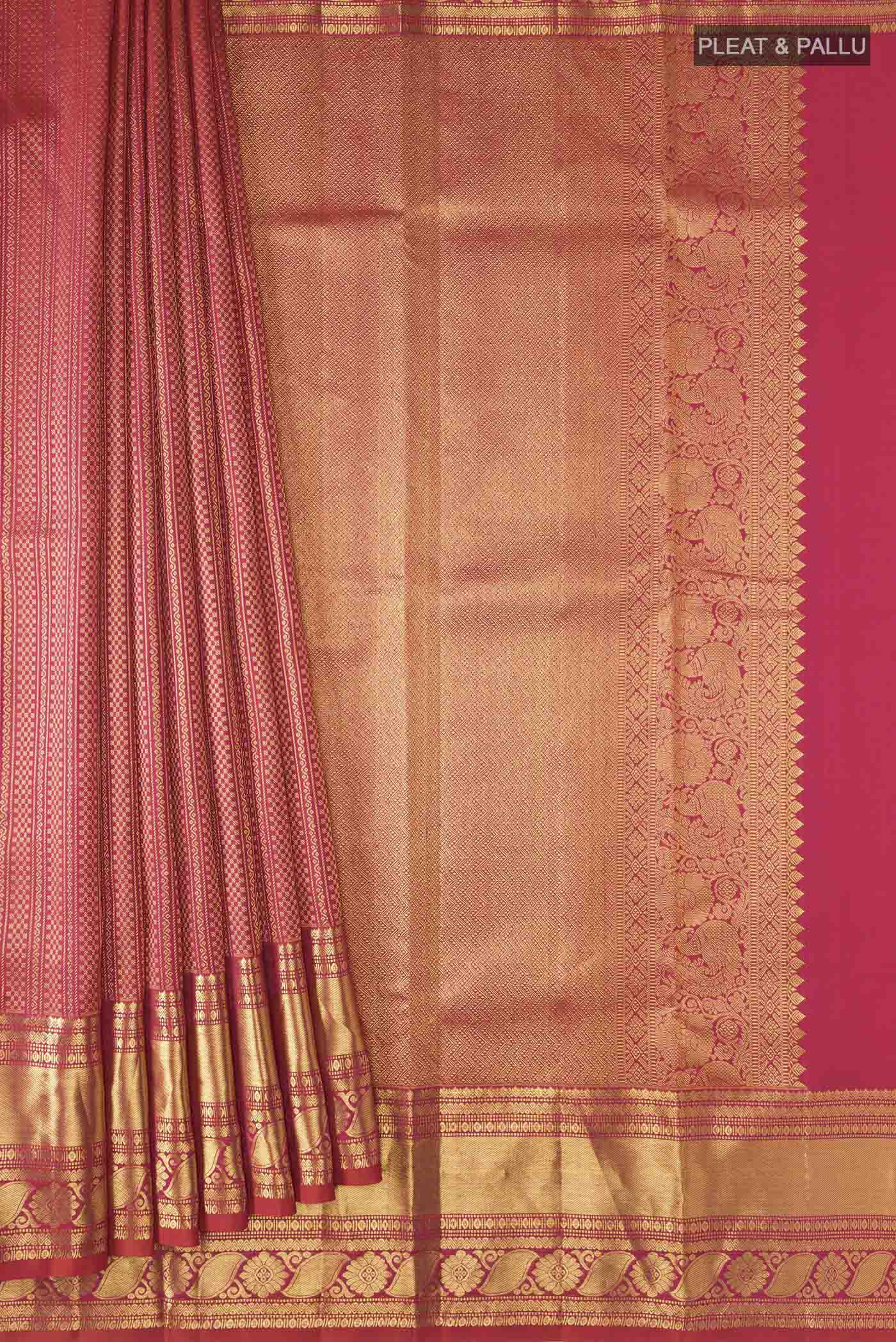Multi Color Kanchipuram Silk Saree - Image 4