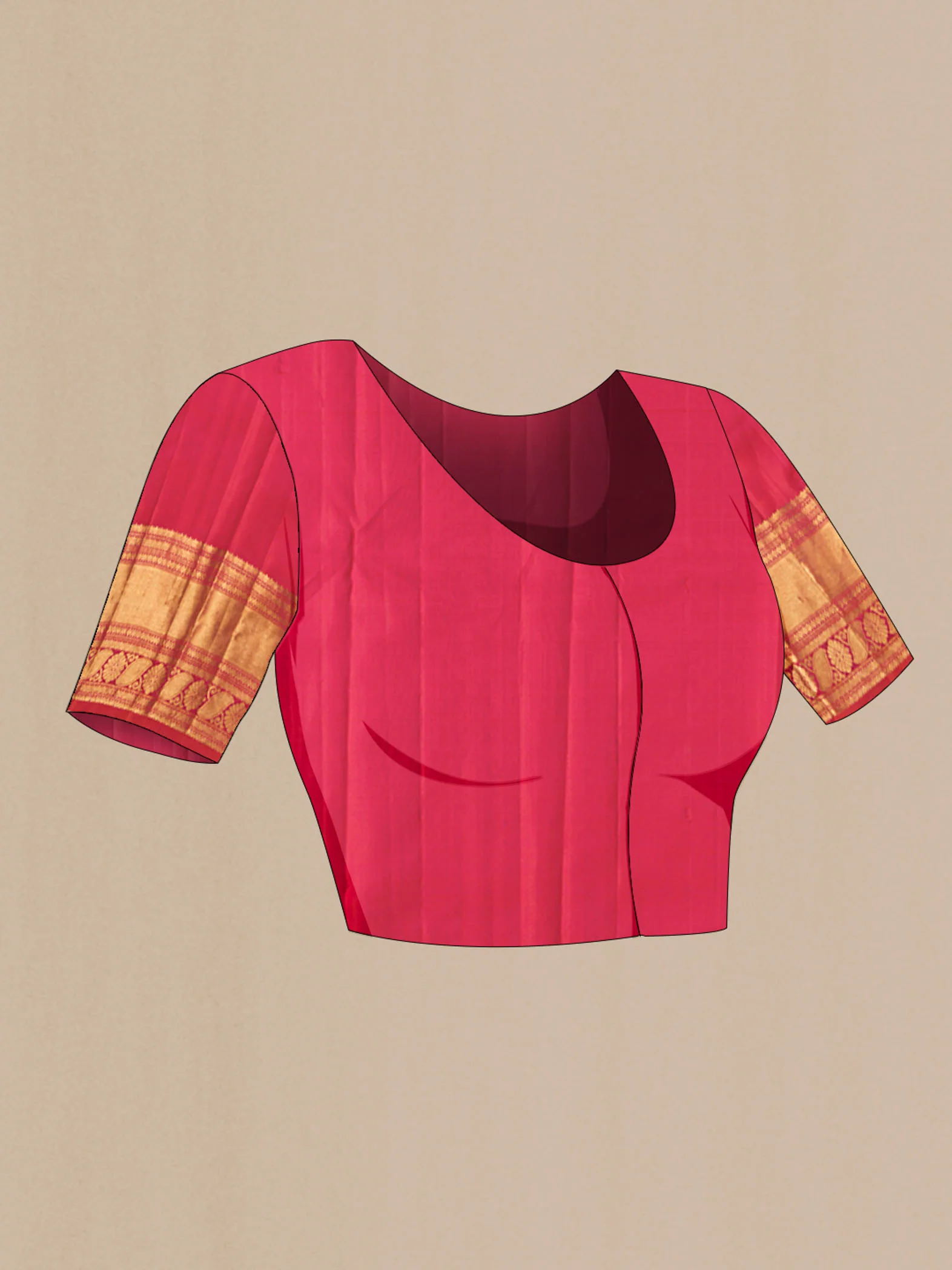 Multi Color Kanchipuram Silk Saree - Image 5