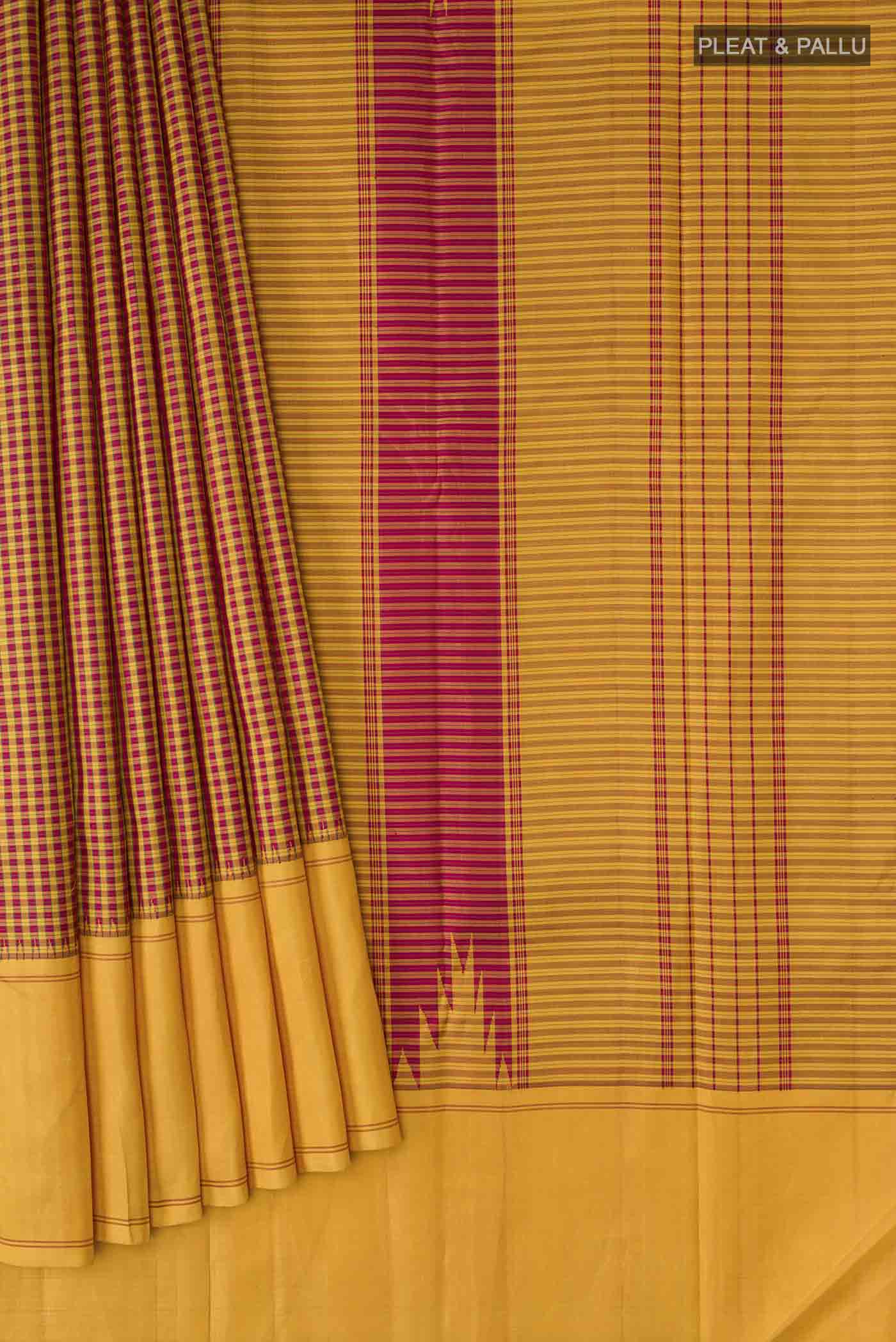 Multi Color Kanchipuram Silk Saree - Image 4