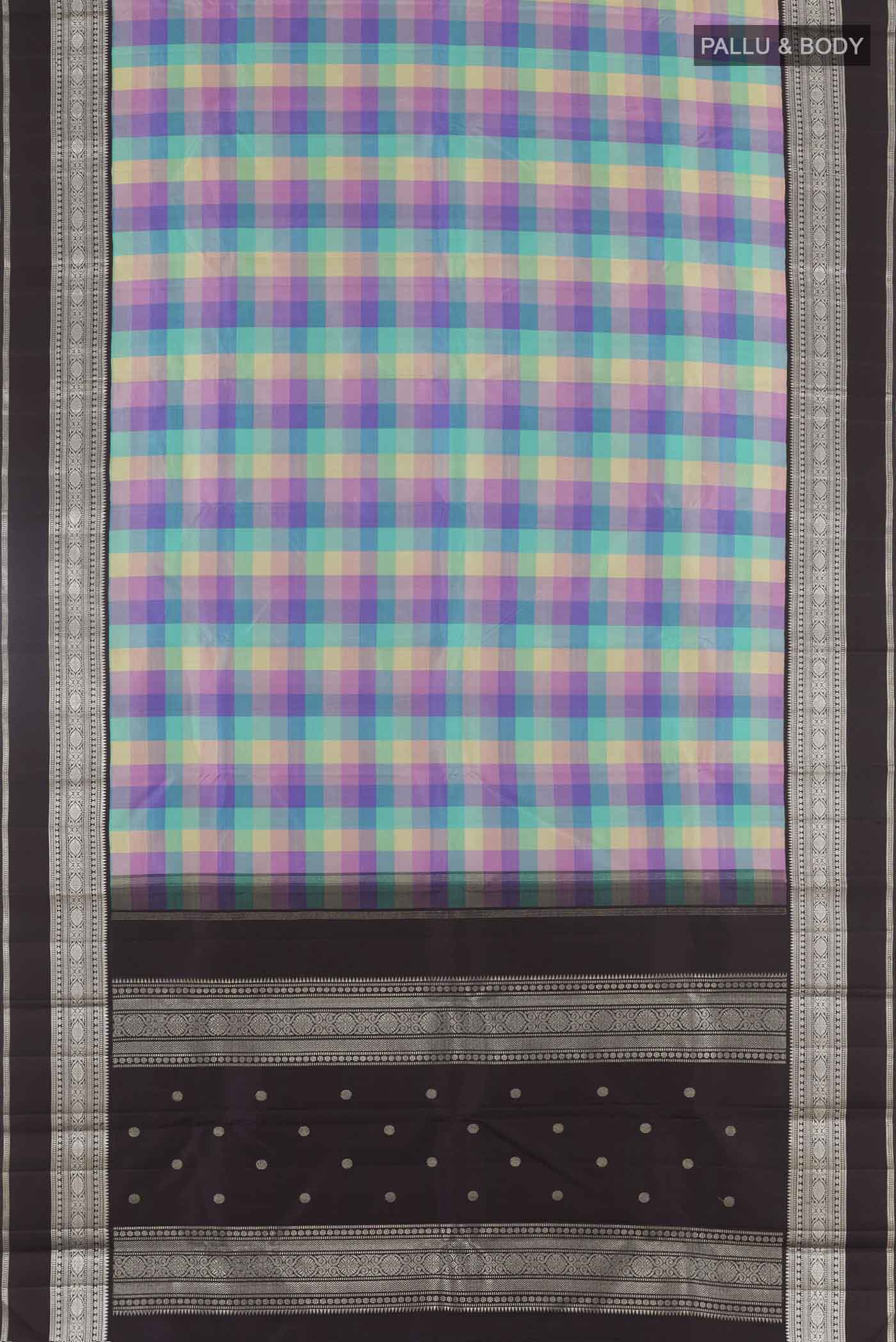 Multi Color Kanchipuram Silk Saree - Image 6