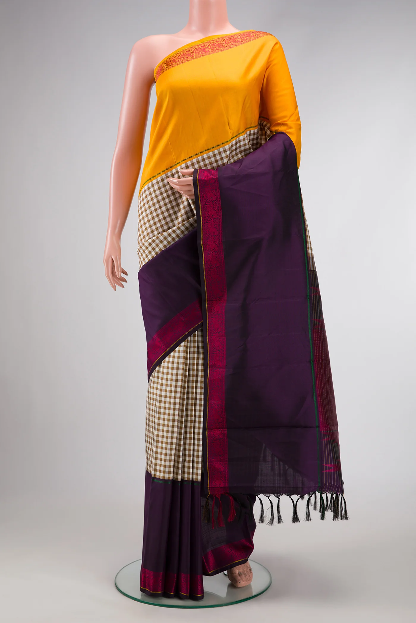 Pure Silk Pure Zari Multi Color Kanchipuram Saree