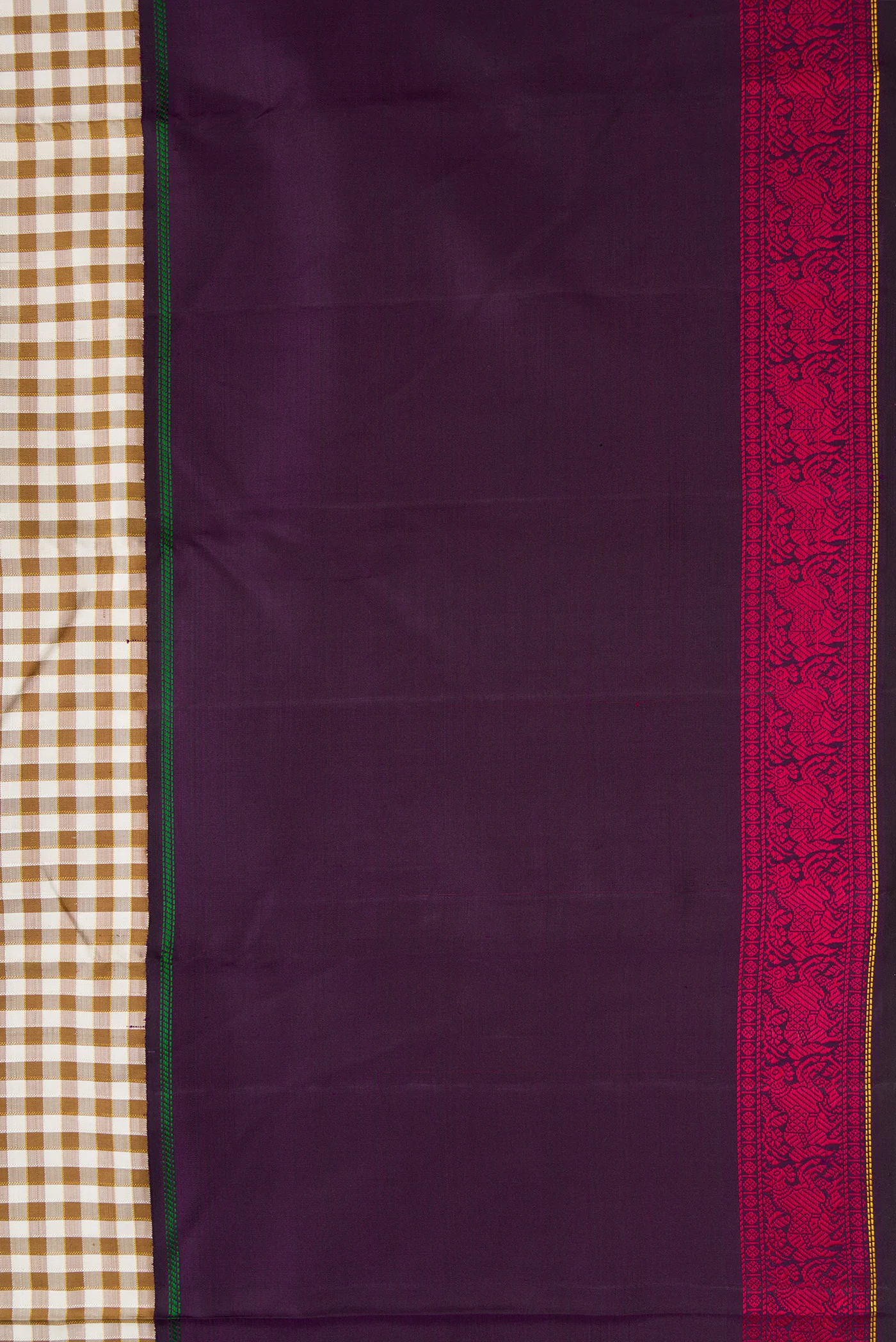 Pure Silk Pure Zari Multi Color Kanchipuram Saree - Image 3