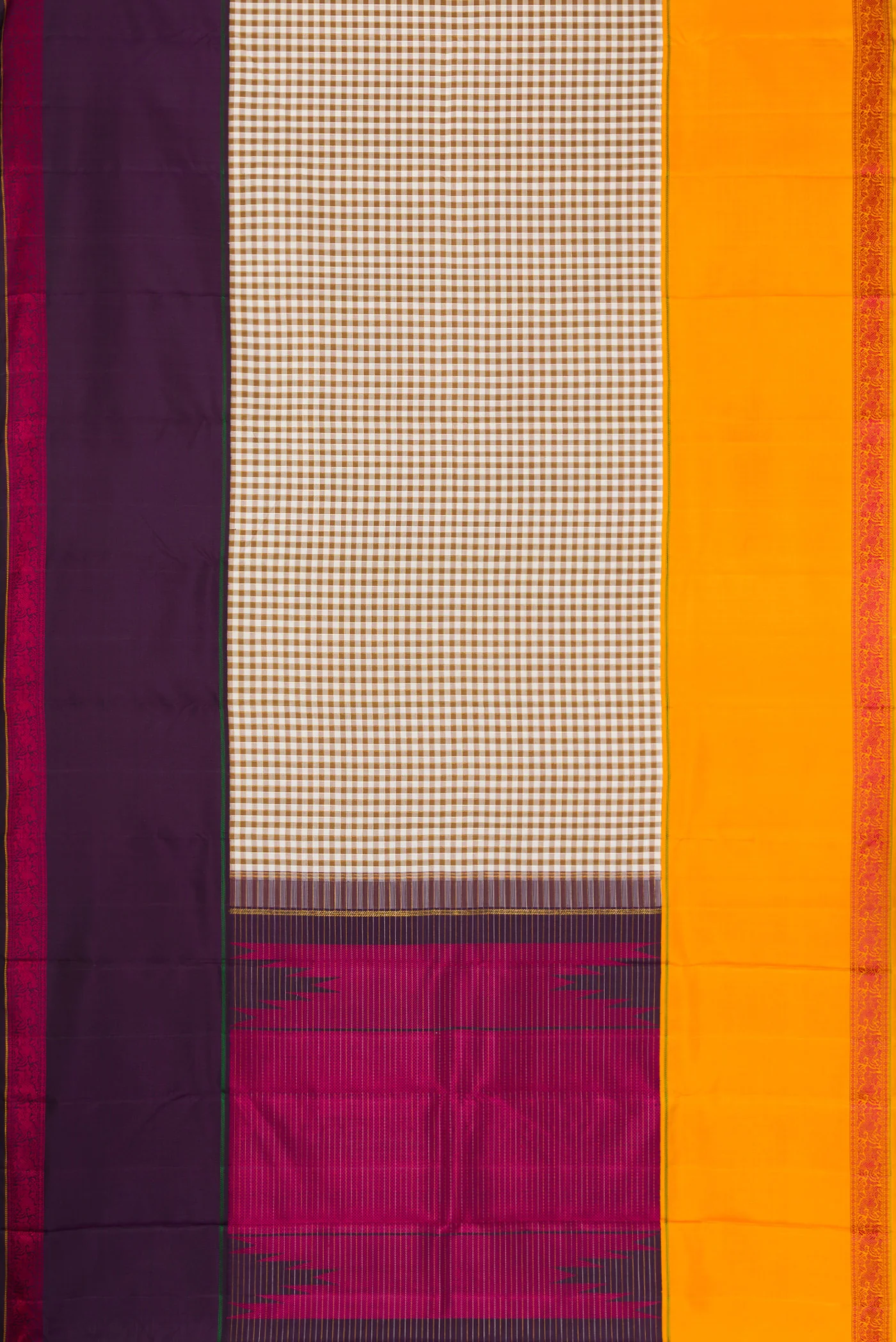 Pure Silk Pure Zari Multi Color Kanchipuram Saree - Image 6