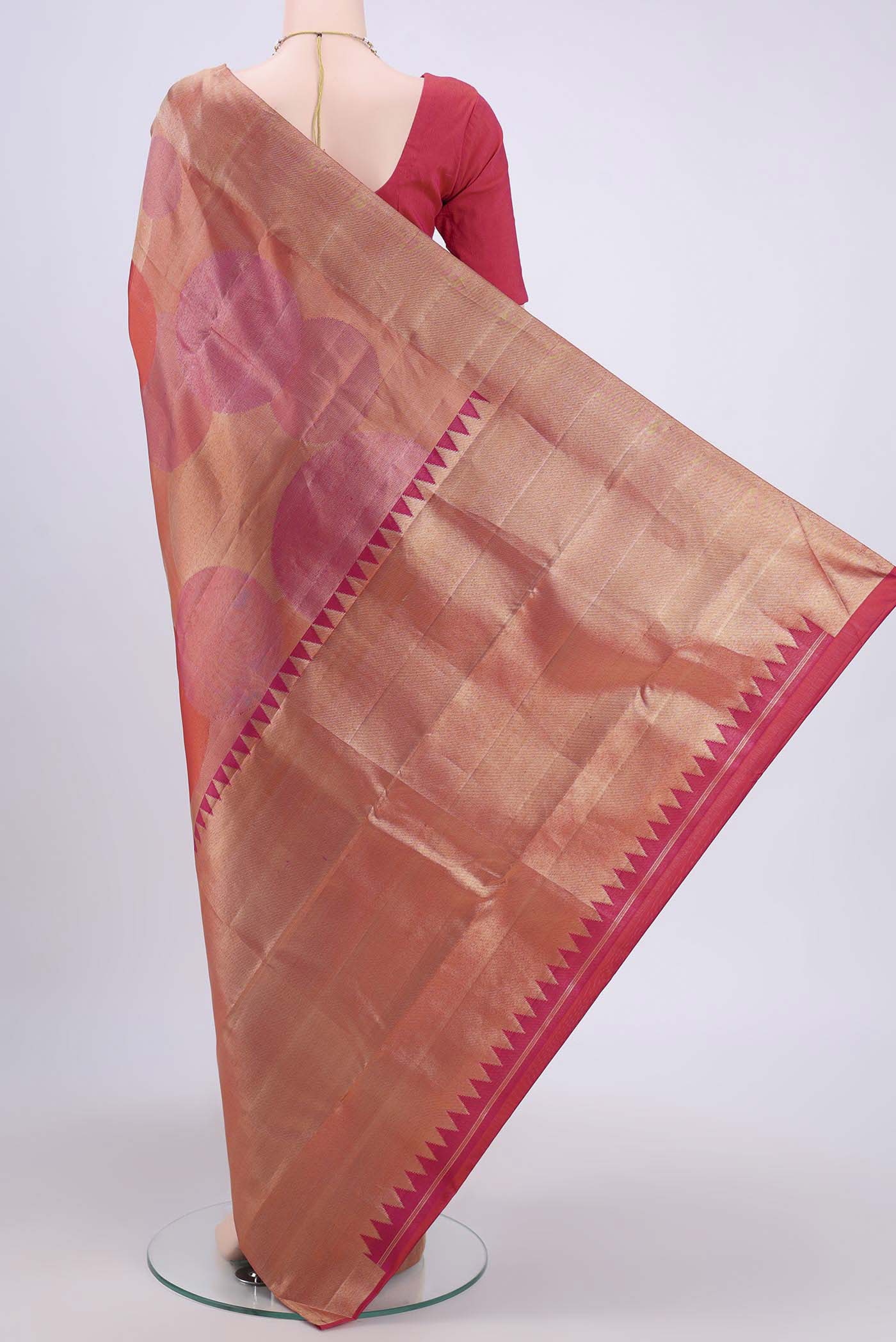 Multi Color Kanjivaram Silk Saree - Image 3