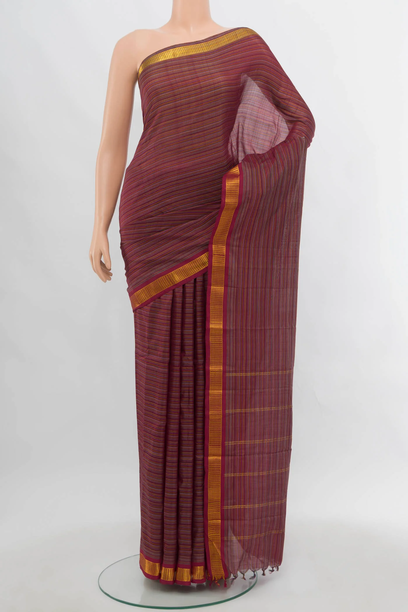 Maroon Kanjivaram Silk Saree